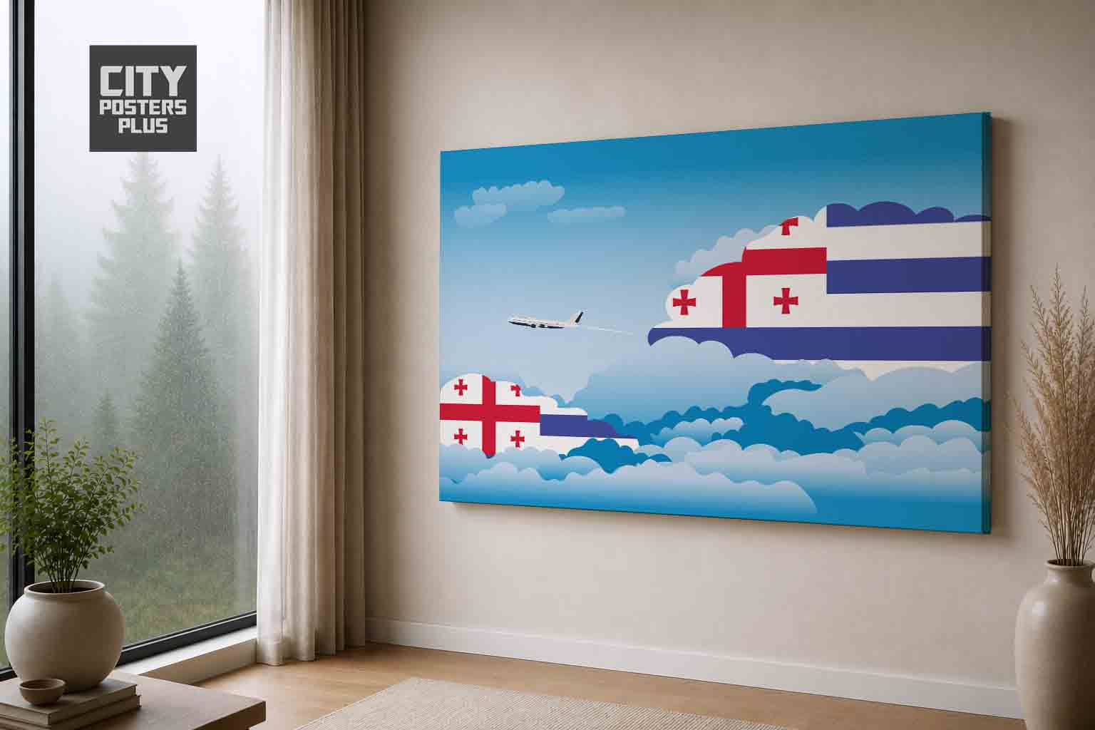Ajaria Day Clouds Canvas Wrapped | Country & City Wall Art