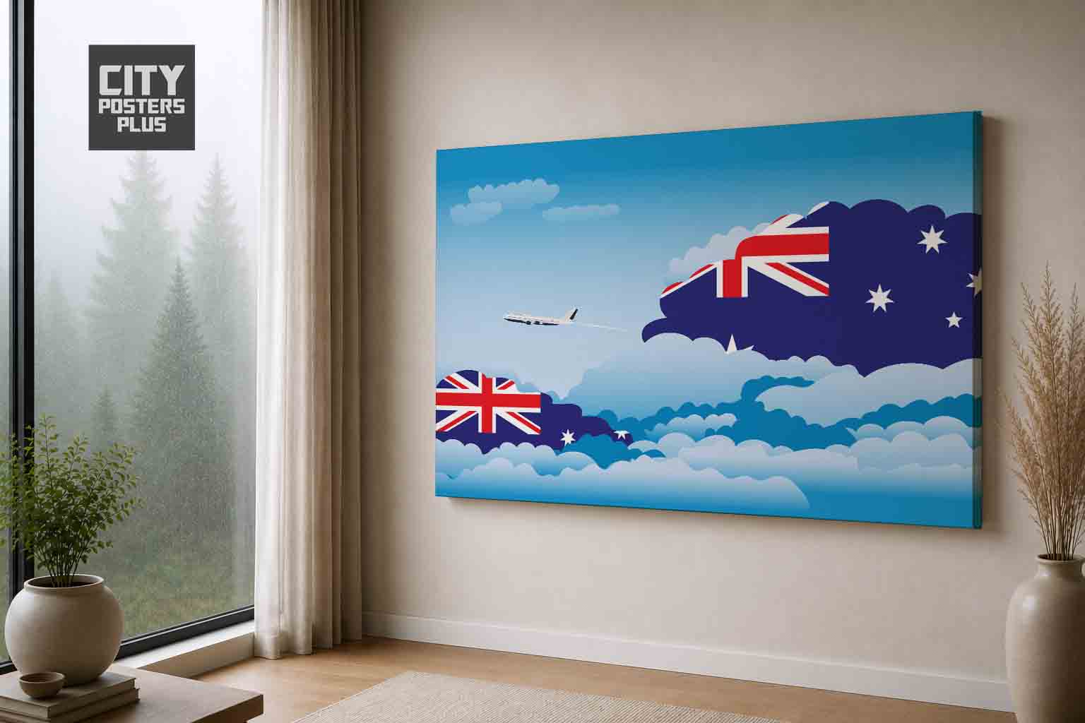 Australia Day Clouds Canvas Wrapped | Country & City Wall Art