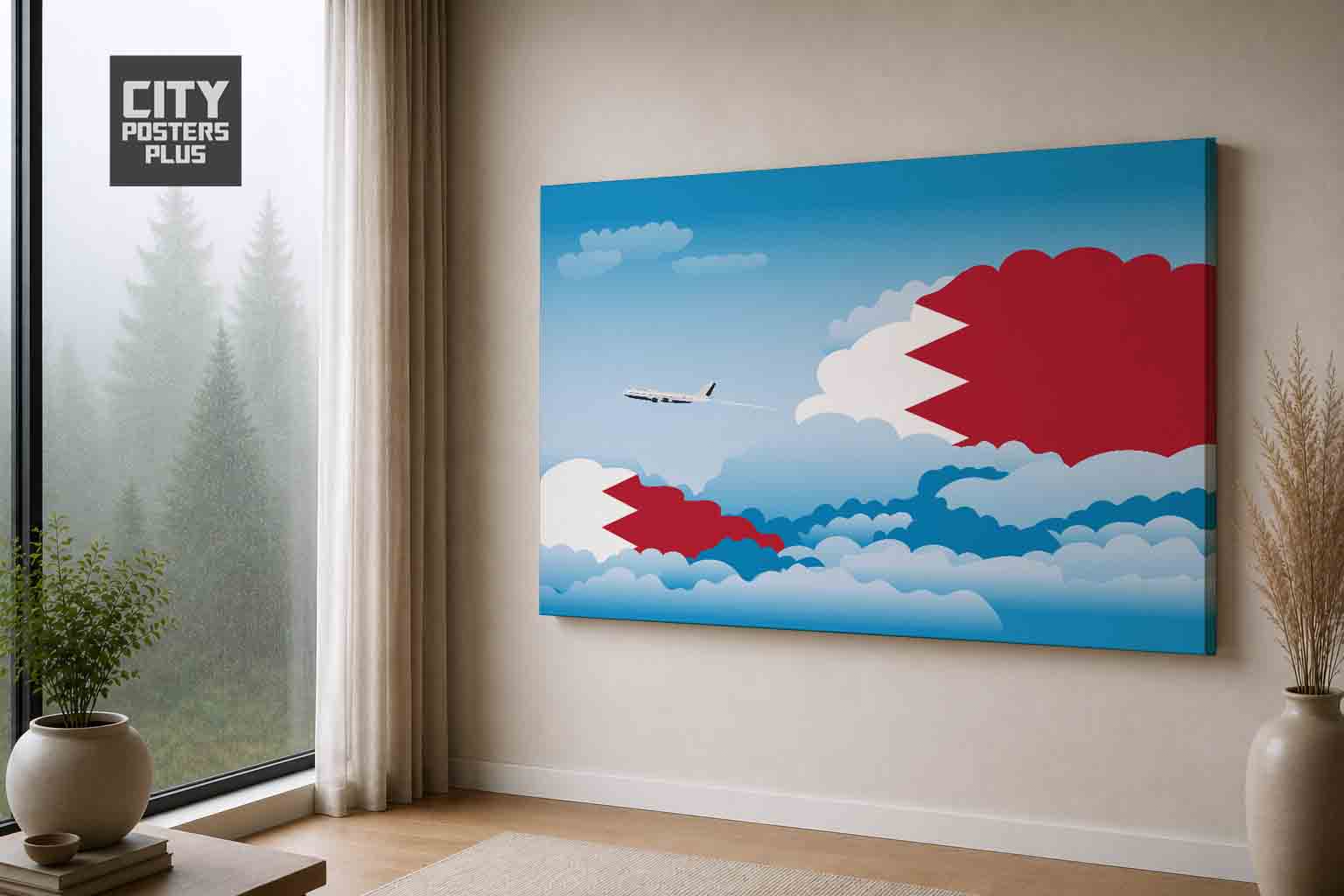 Bahrain Day Clouds Canvas Wrapped | Country & City Wall Art