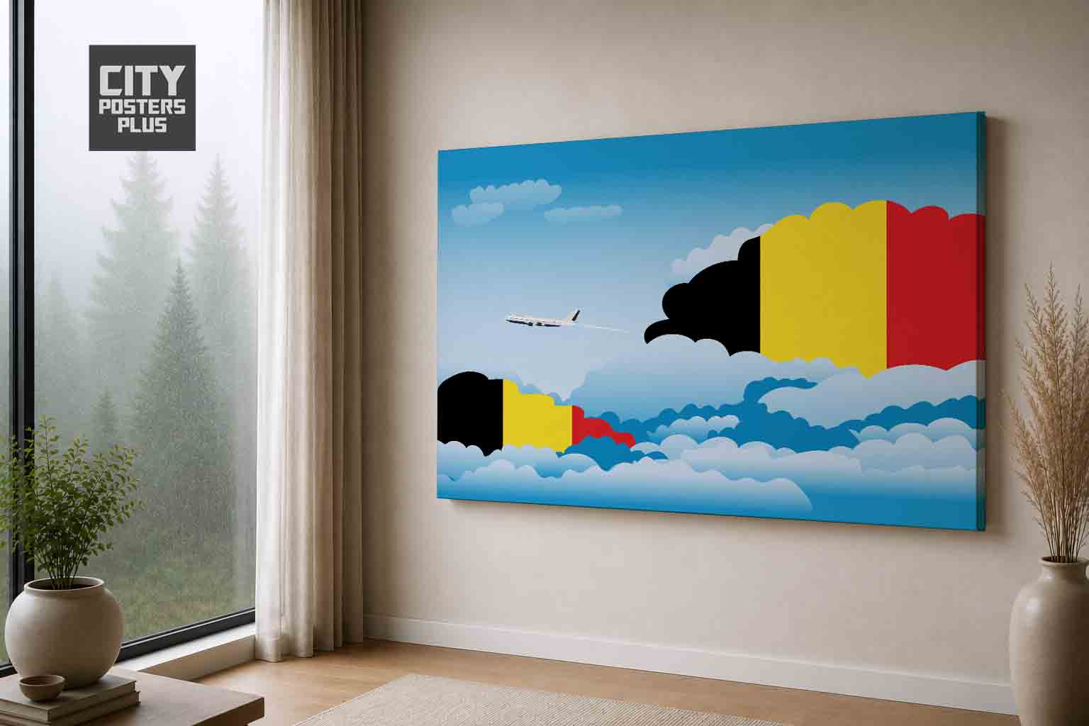 Belgium Day Clouds Canvas Wrapped | Country & City Wall Art