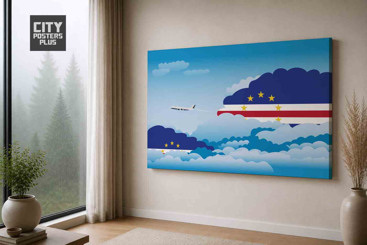 Cape Verde Day Clouds Canvas Wrapped | Country & City Wall Art
