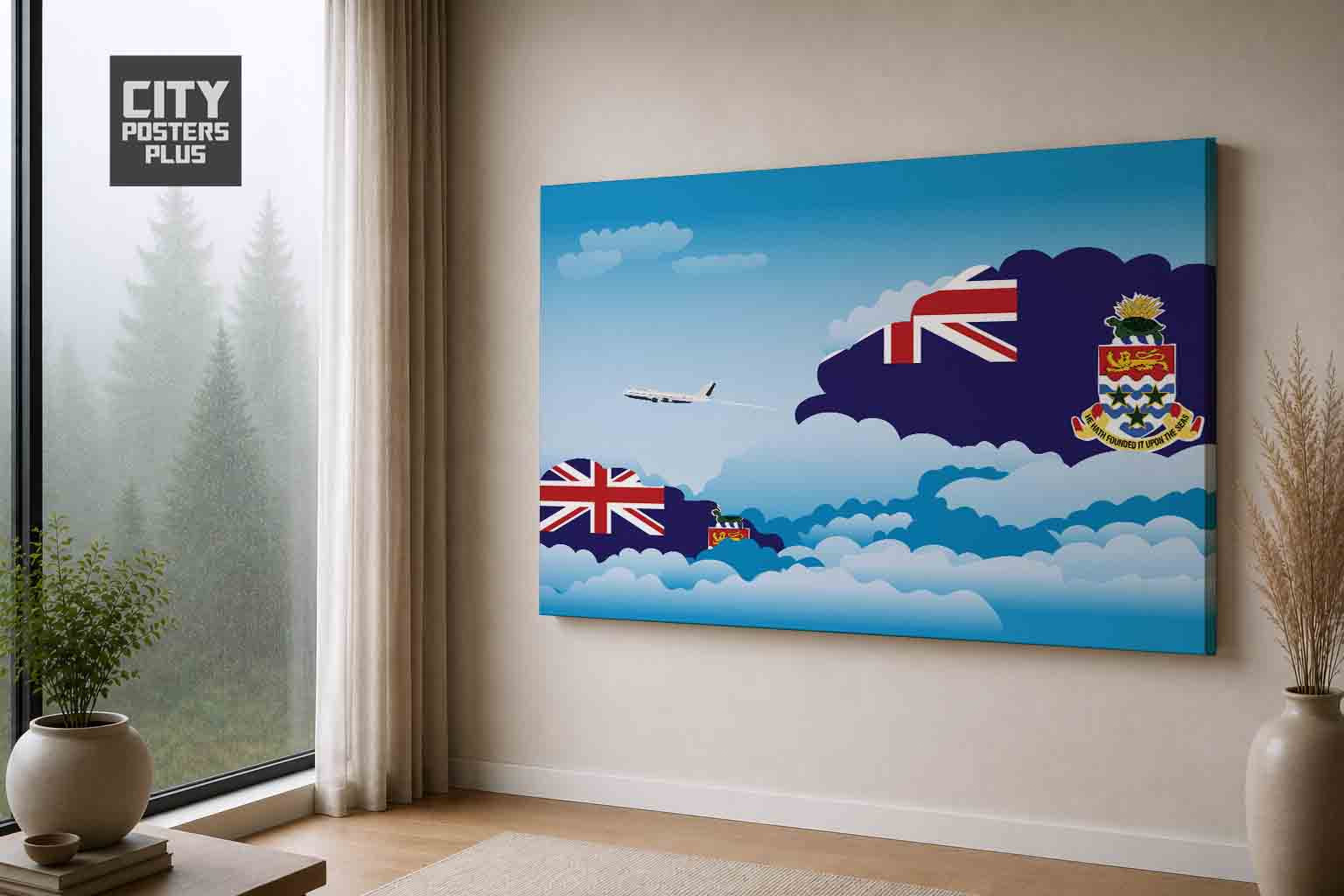 Cayman Islands Day Clouds Canvas Wrapped | Country & City Wall Art