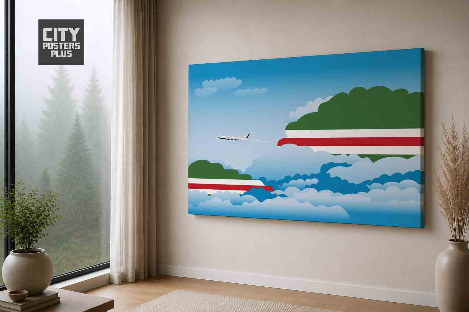 Chechen Republic Day Clouds Canvas Wrapped | Country & City Wall Art