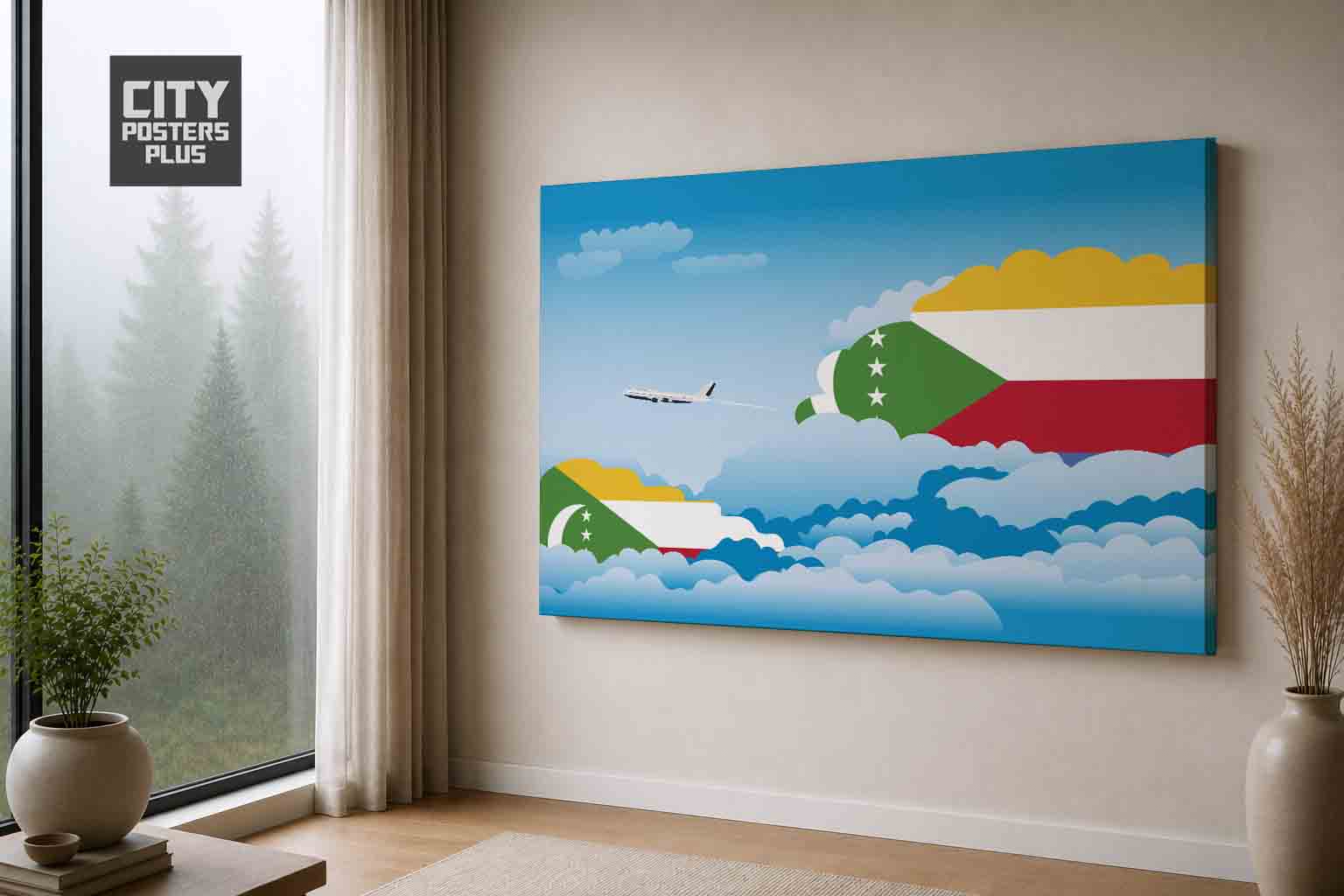 Comoros Day Clouds Canvas Wrapped | Country & City Wall Art
