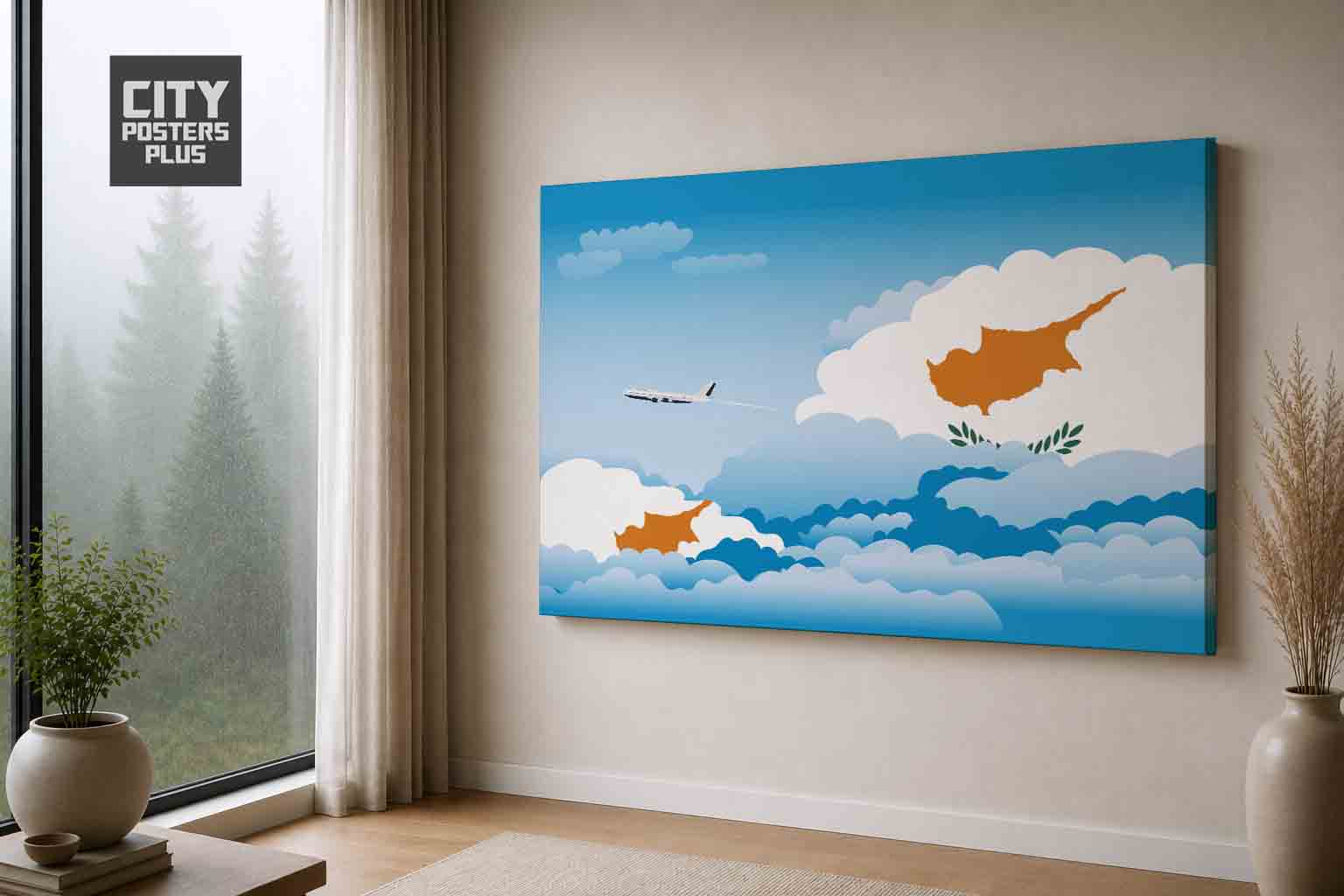 Cyprus Day Clouds Canvas Wrapped | Country & City Wall Art
