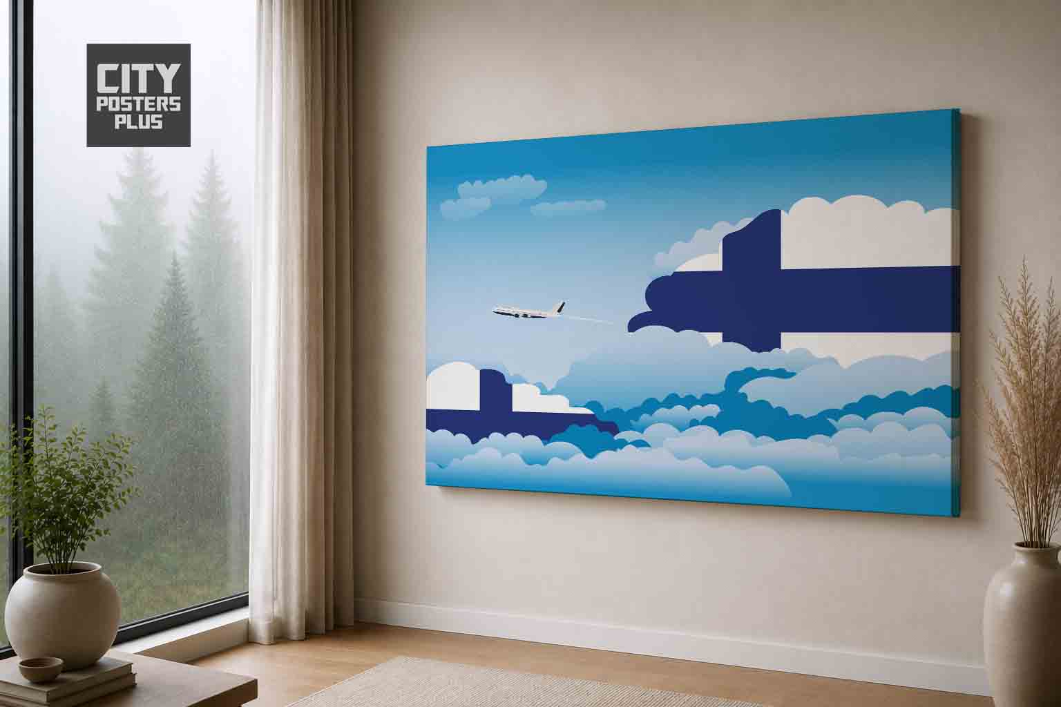 Finland Day Clouds Canvas Wrapped | Country & City Wall Art