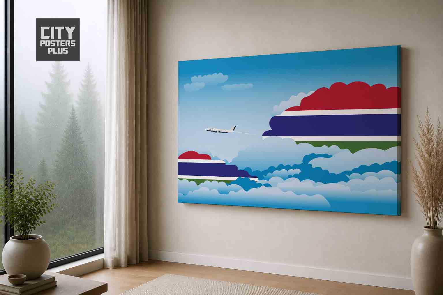 Gambia Day Clouds Canvas Wrapped | Country & City Wall Art