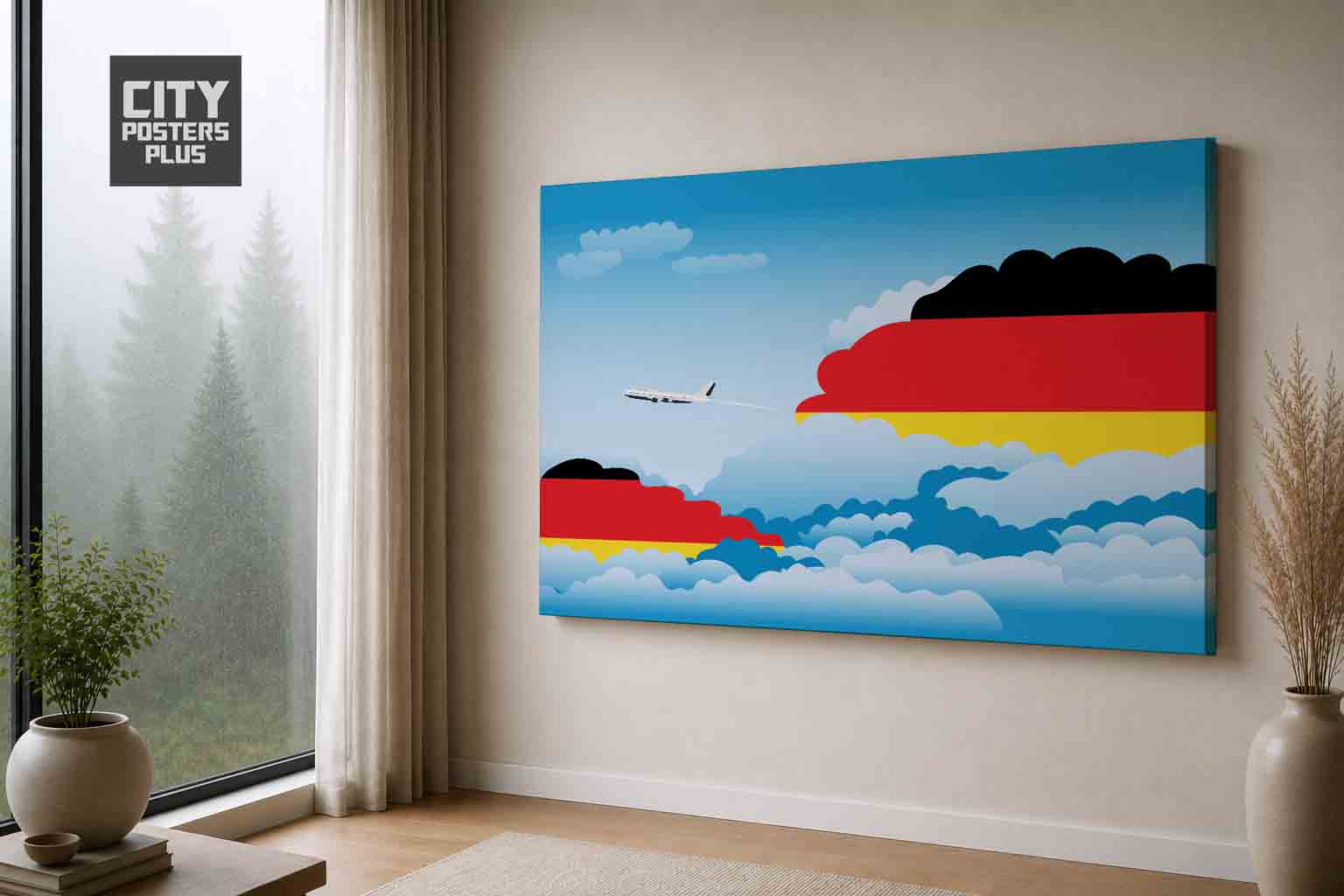 Germany Day Clouds Canvas Wrapped | Country & City Wall Art