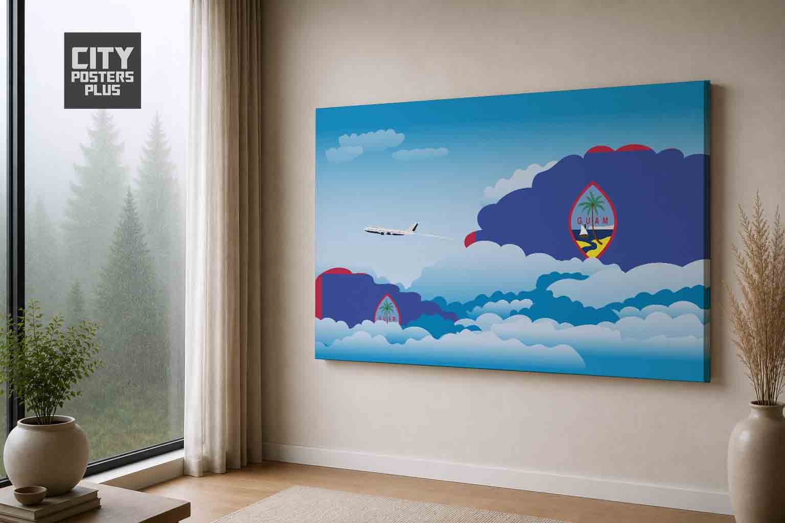 Guam Day Clouds Canvas Wrapped | Country & City Wall Art