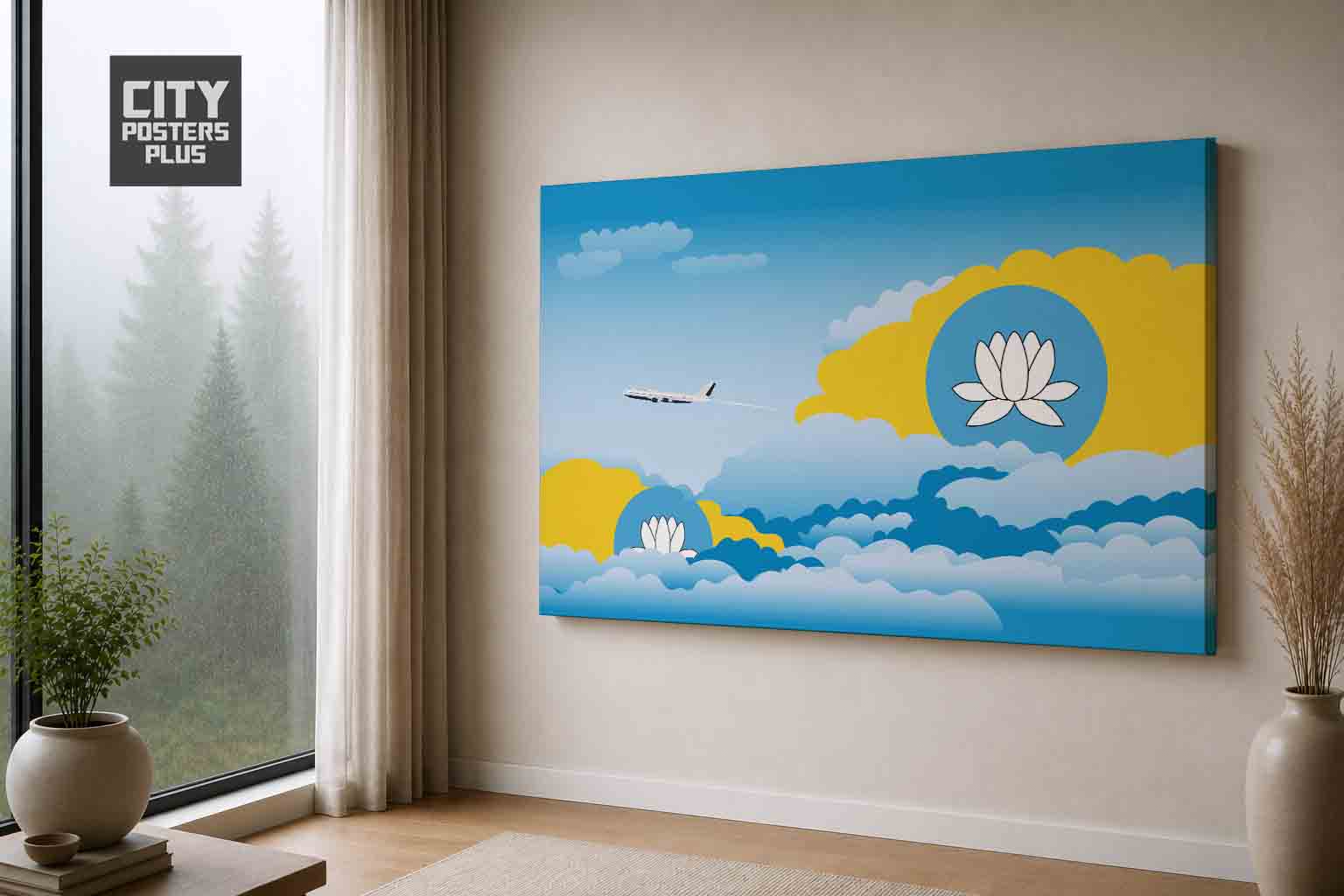 Kalmykia Day Clouds Canvas Wrapped | Country & City Wall Art