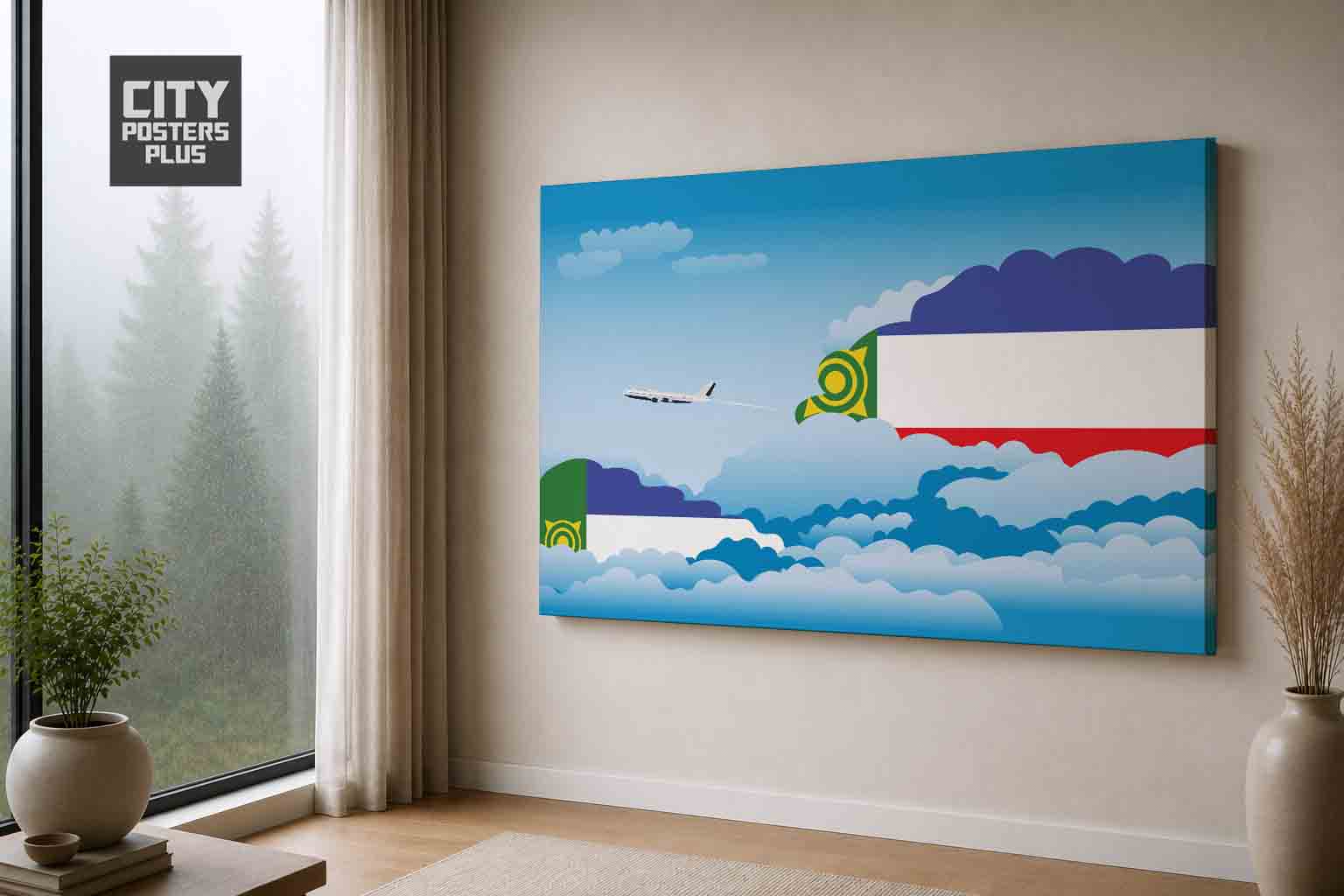 Khakassia Day Clouds Canvas Wrapped | Country & City Wall Art