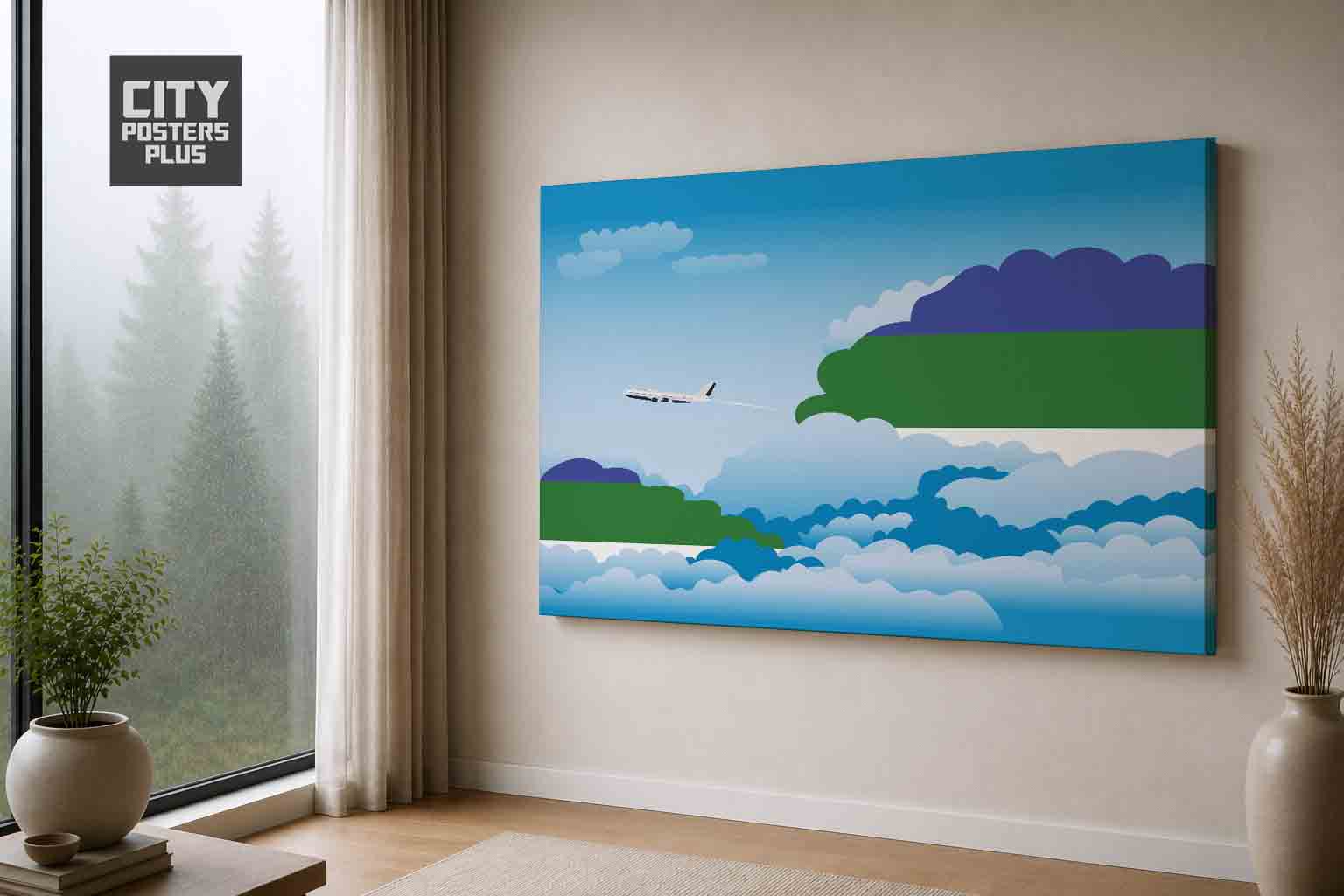 Komi Day Clouds Canvas Wrapped | Country & City Wall Art