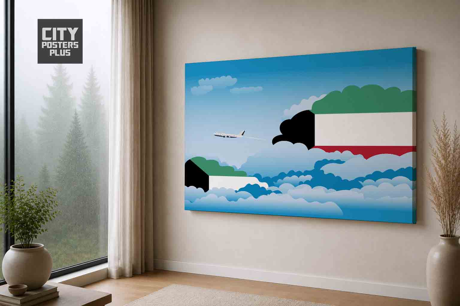 Kuwait Day Clouds Canvas Wrapped | Country & City Wall Art