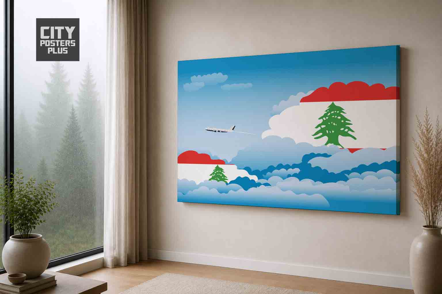 Lebanon Day Clouds Canvas Wrapped | Country & City Wall Art