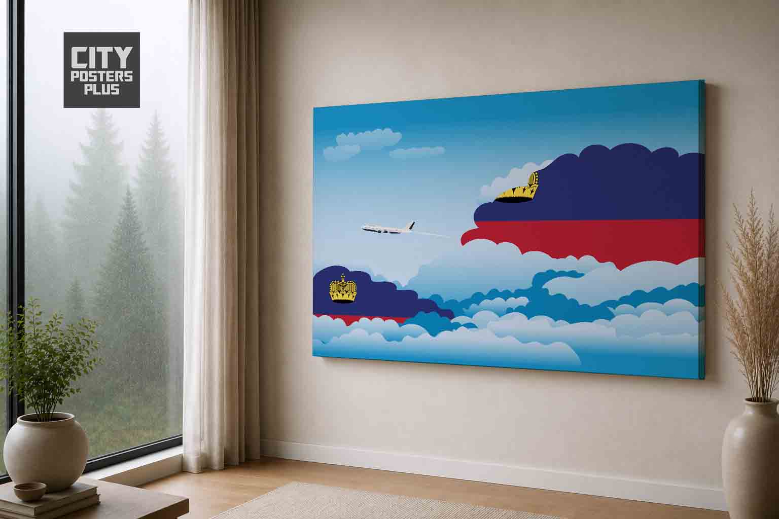 Liechtenstein Day Clouds Canvas Wrapped | Country & City Wall Art