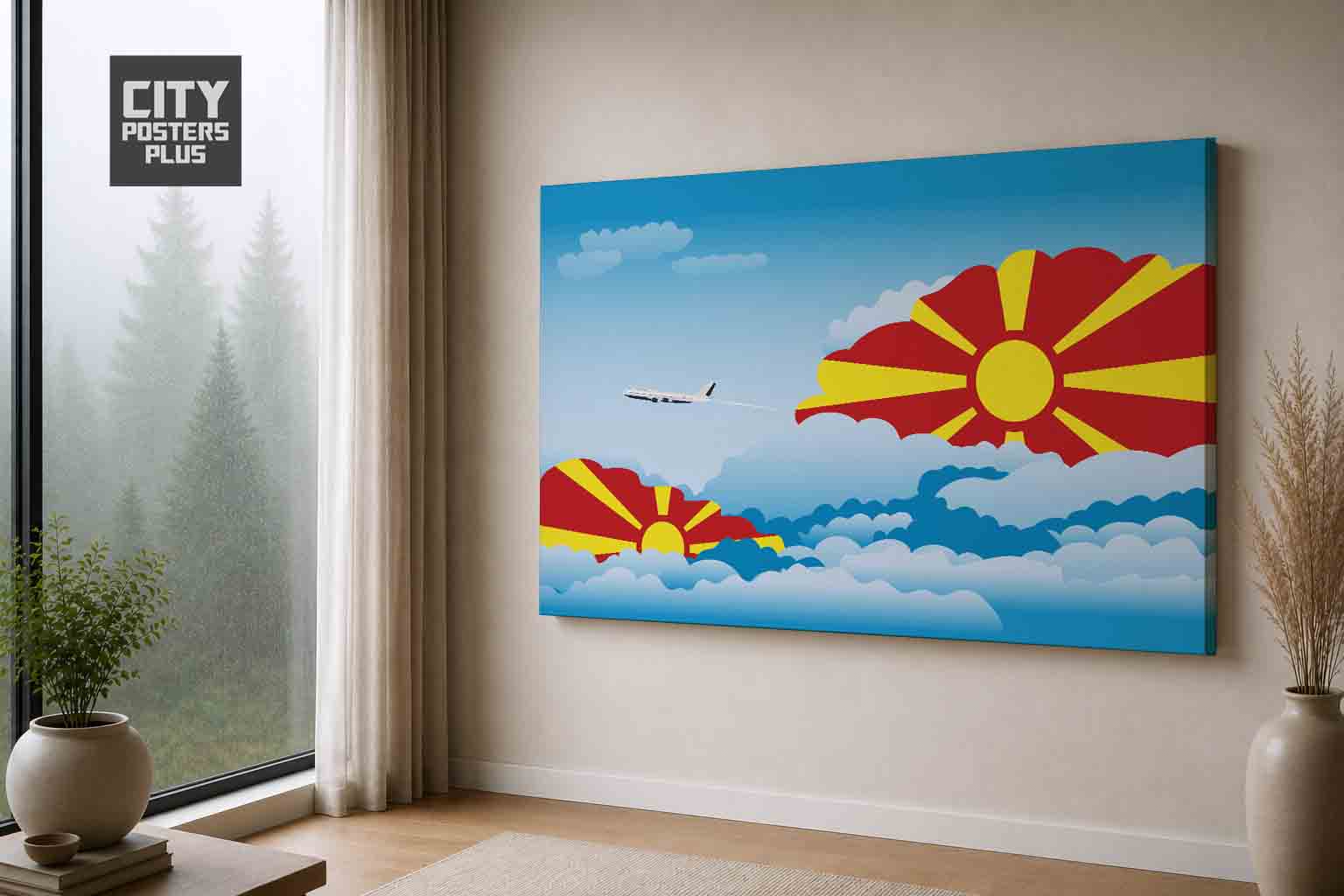 Macedonia Day Clouds Canvas Wrapped | Country & City Wall Art