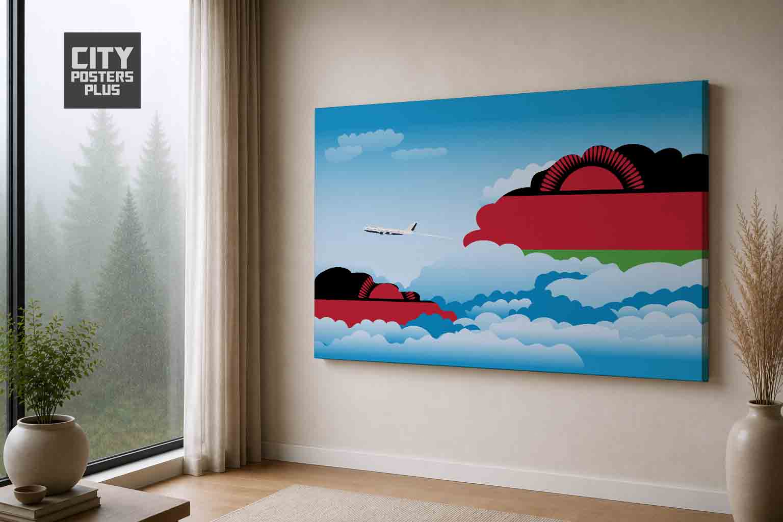 Malawi Day Clouds Canvas Wrapped | Country & City Wall Art