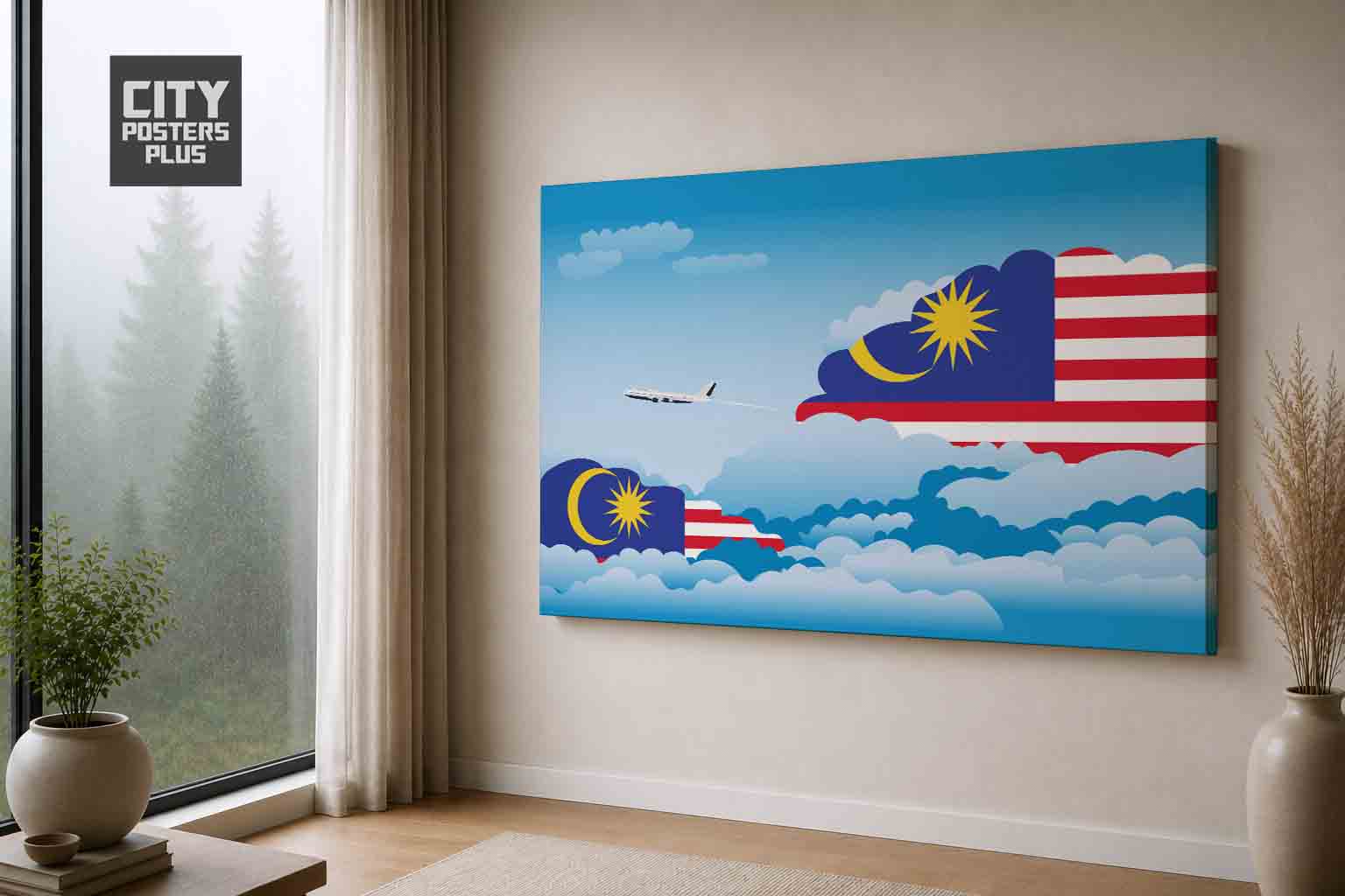 Malaysia Day Clouds Canvas Wrapped | Country & City Wall Art