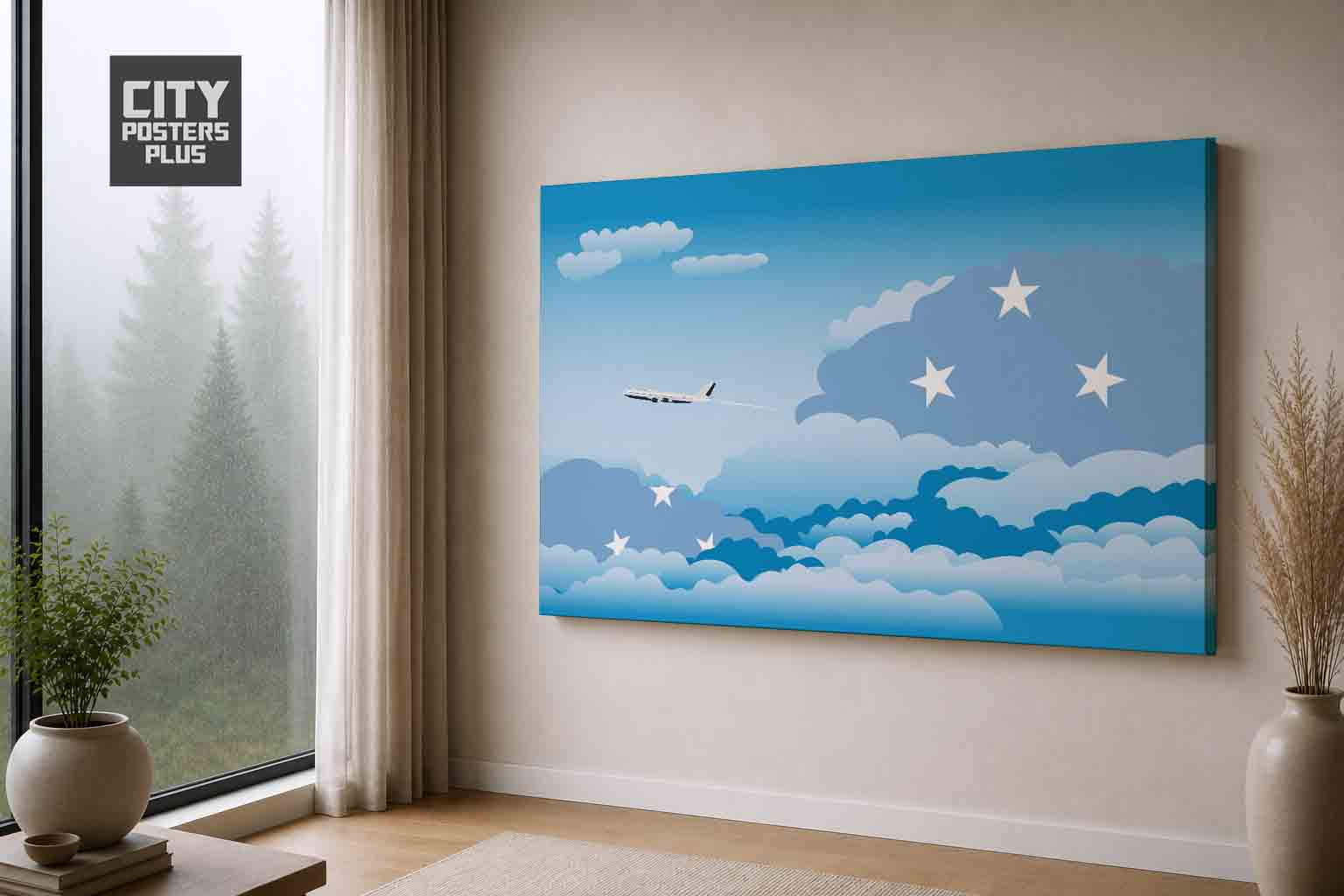 Micronesia Federated States Day Clouds Canvas Wrapped | Country & City Wall Art