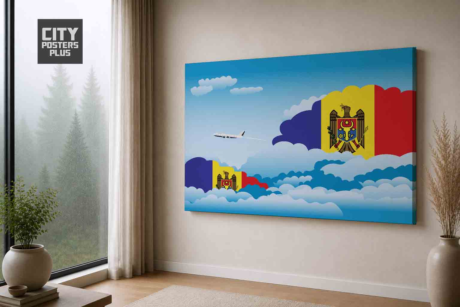 Moldova Day Clouds Canvas Wrapped | Country & City Wall Art