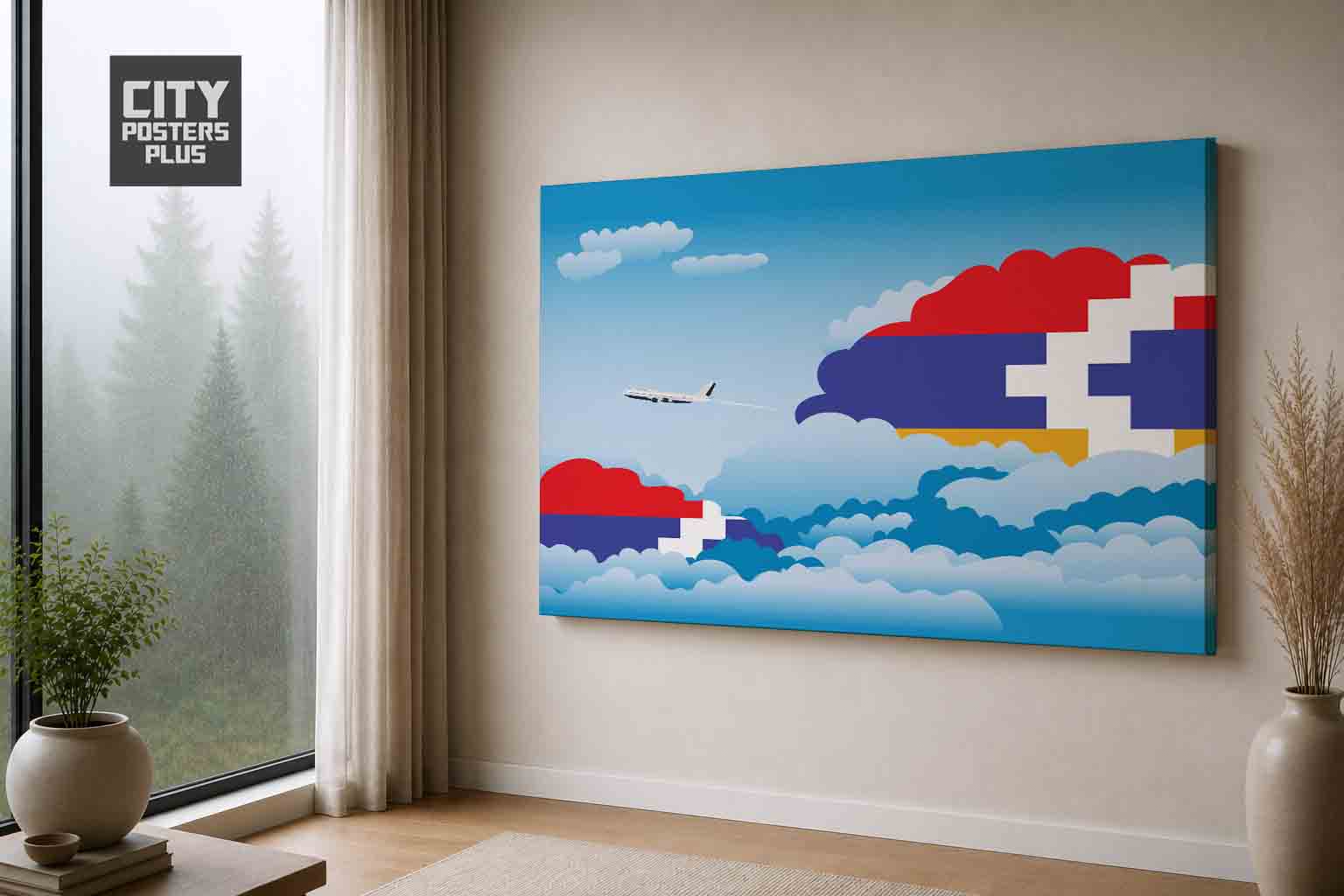 NagornoKarabakh Republic Day Clouds Canvas Wrapped | Country & City Wall Art