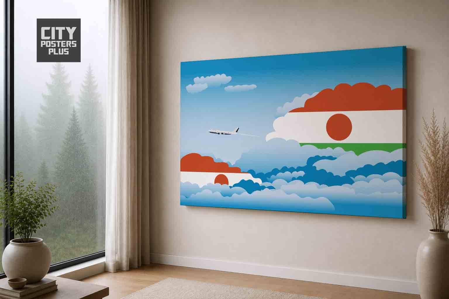 Niger Day Clouds Canvas Wrapped | Country & City Wall Art