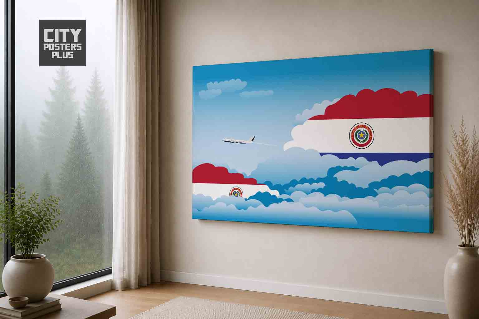 Paraguay Day Clouds Canvas Wrapped | Country & City Wall Art