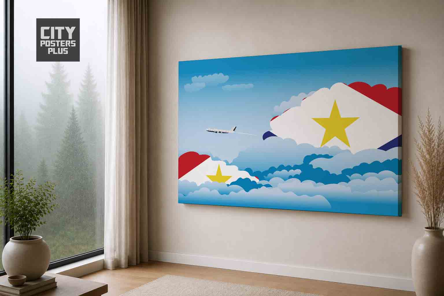 Saba Day Clouds Canvas Wrapped | Country & City Wall Art