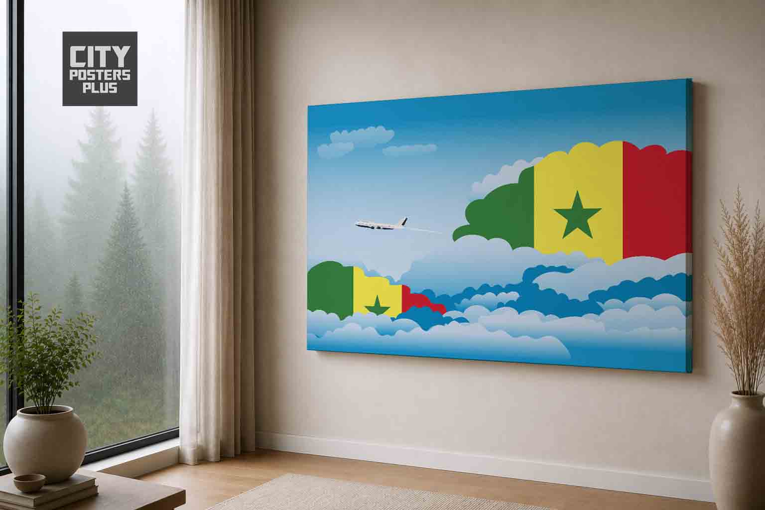 Senegal Day Clouds Canvas Wrapped | Country & City Wall Art