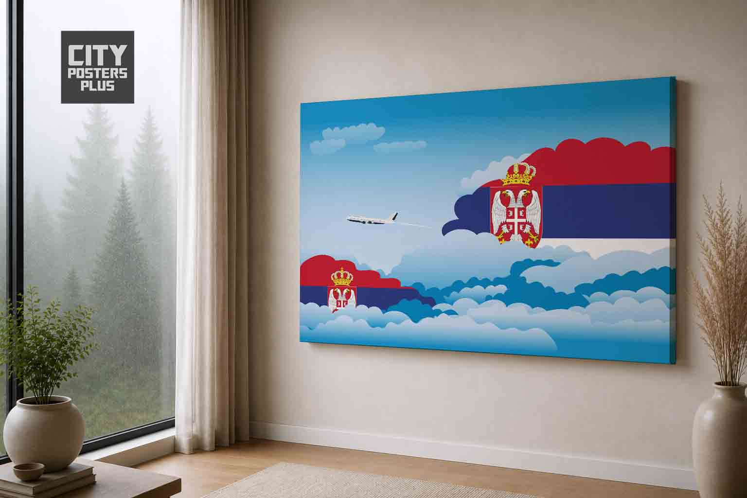 Serbia Day Clouds Canvas Wrapped | Country & City Wall Art