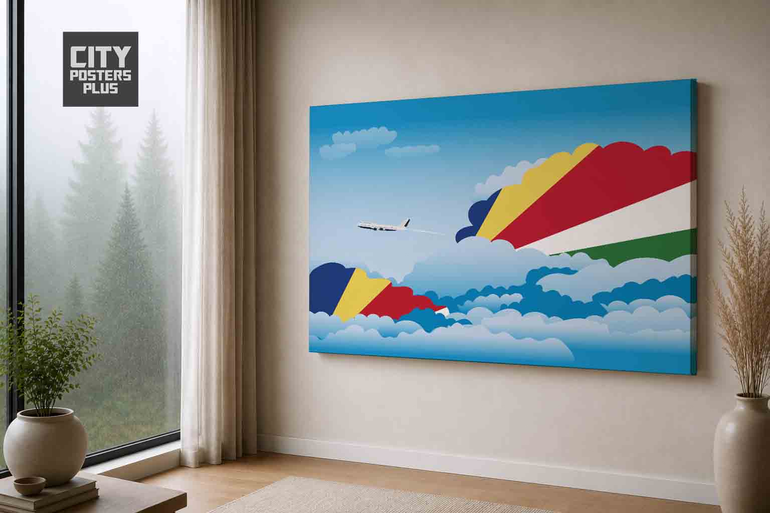 Seychelles Day Clouds Canvas Wrapped | Country & City Wall Art