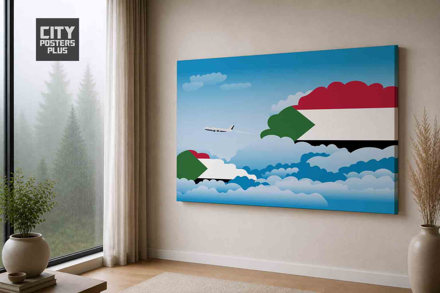 Sudan Day Clouds Canvas Wrapped | Country & City Wall Art