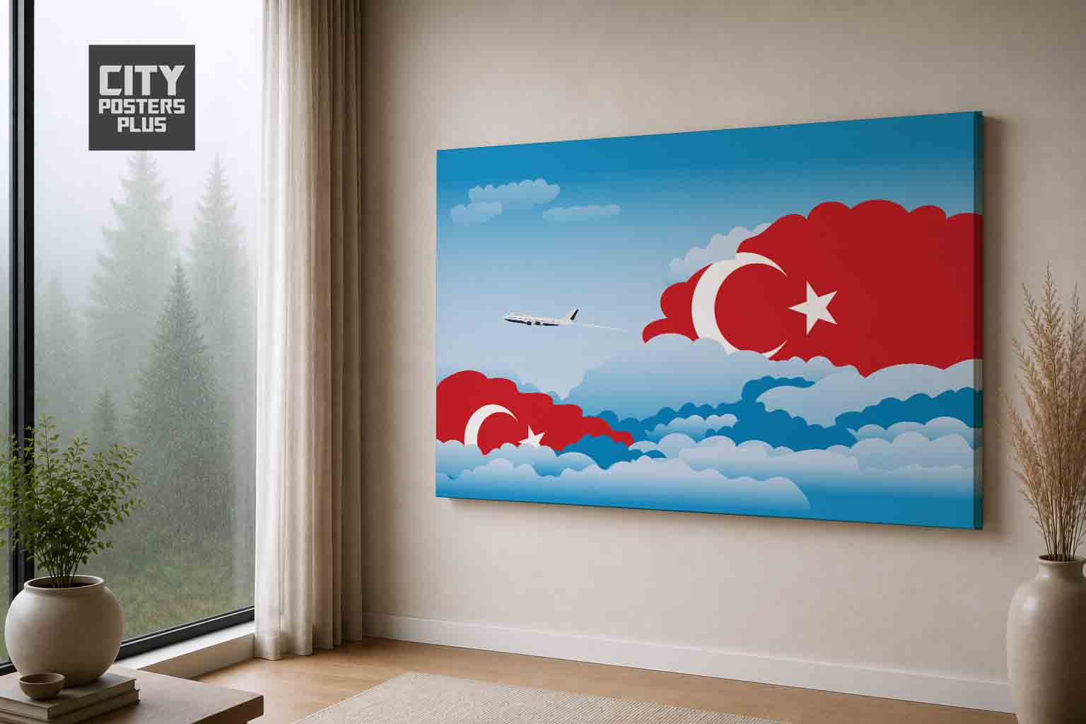 Turkey Day Clouds Canvas Wrapped | Country & City Wall Art