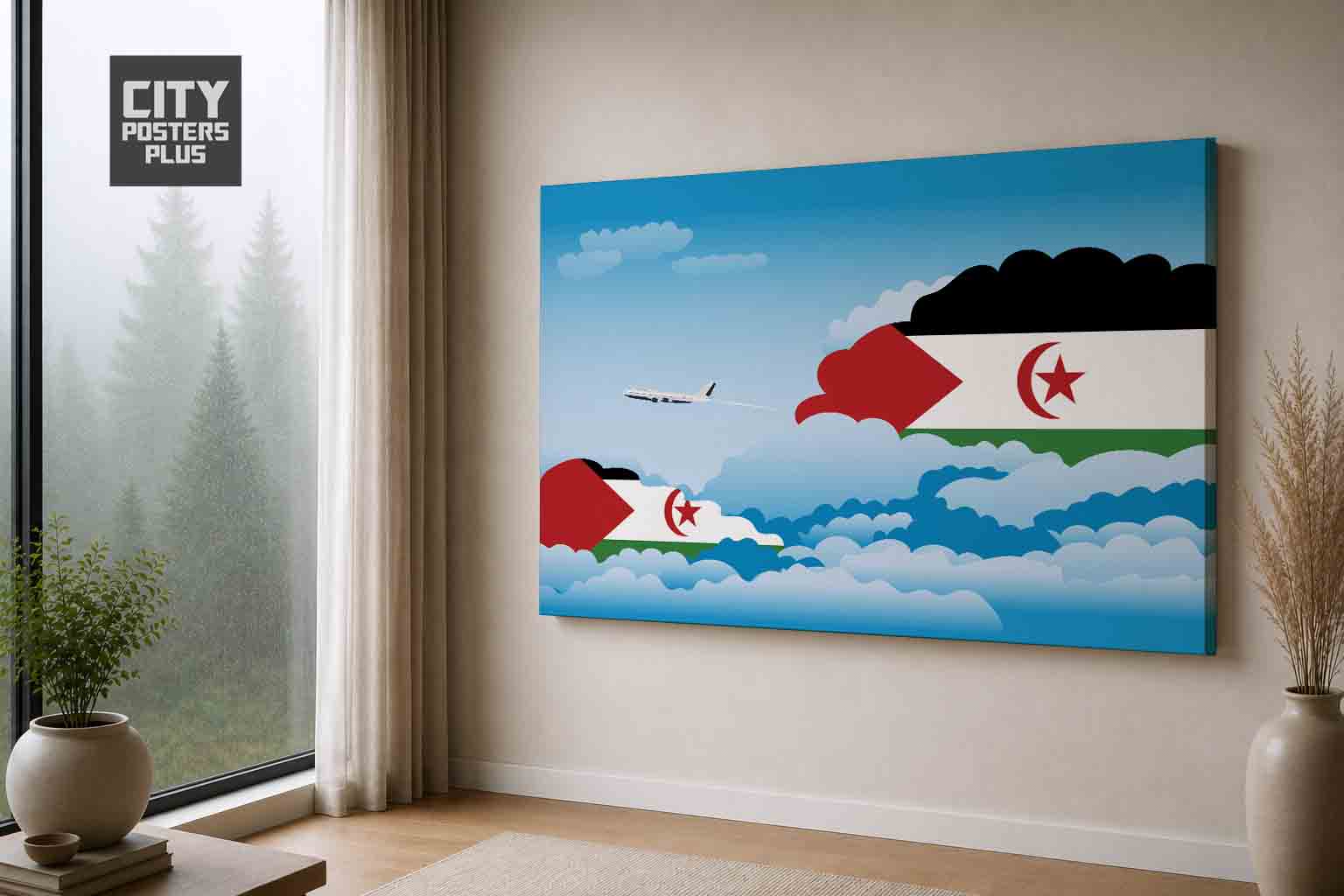 Western Sahara Day Clouds Canvas Wrapped | Country & City Wall Art