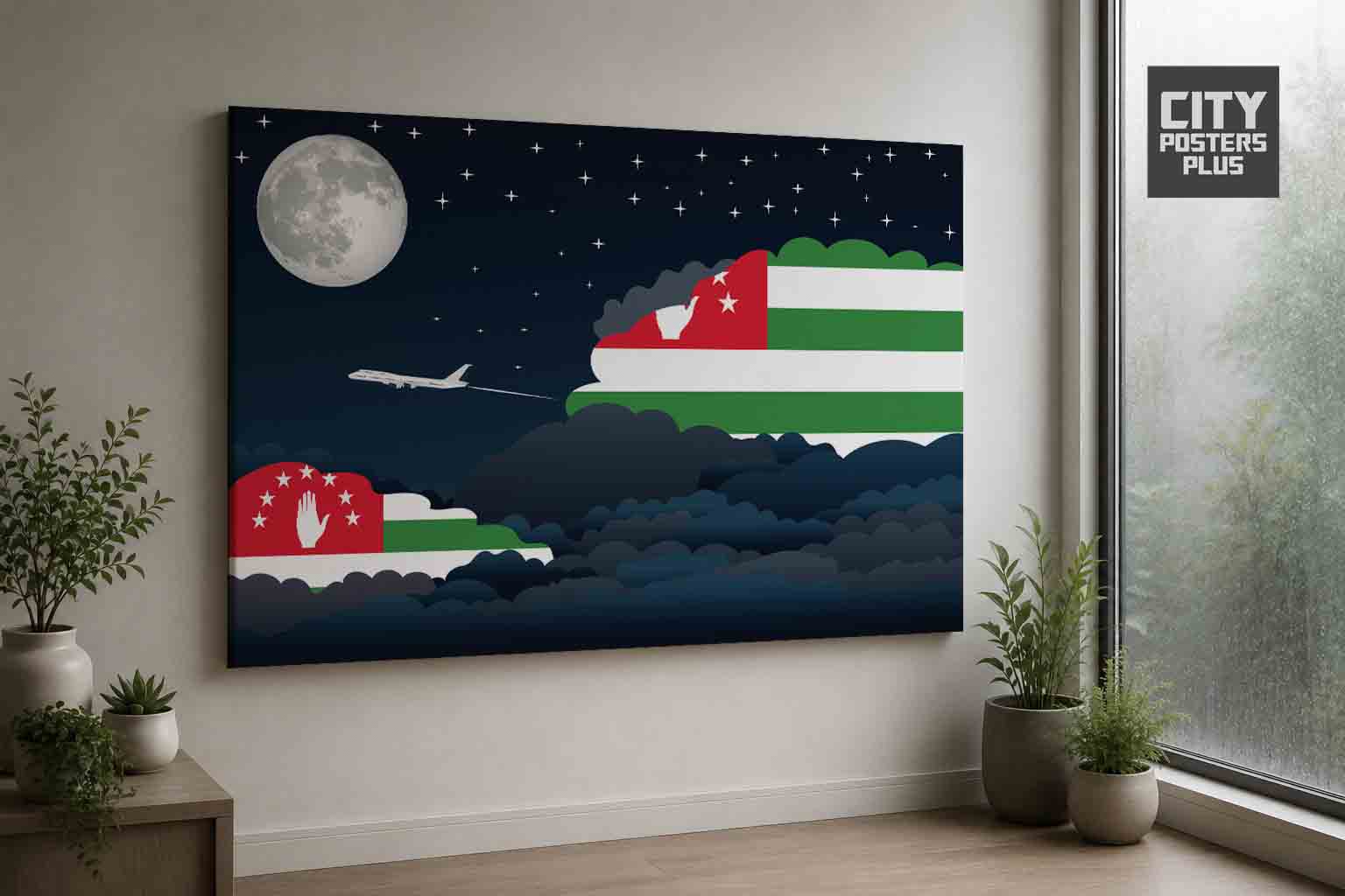 Abkhazia Night Clouds Canvas Wrapped | Country & City Wall Art