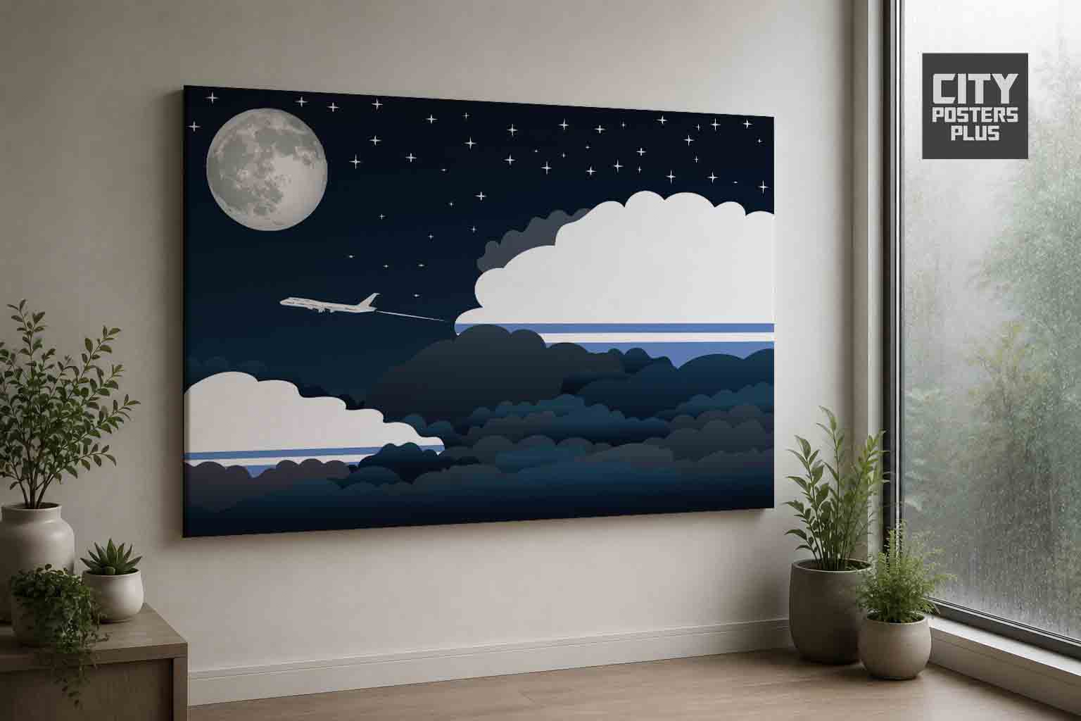 Altai Republic Night Clouds Canvas Wrapped | Country & City Wall Art
