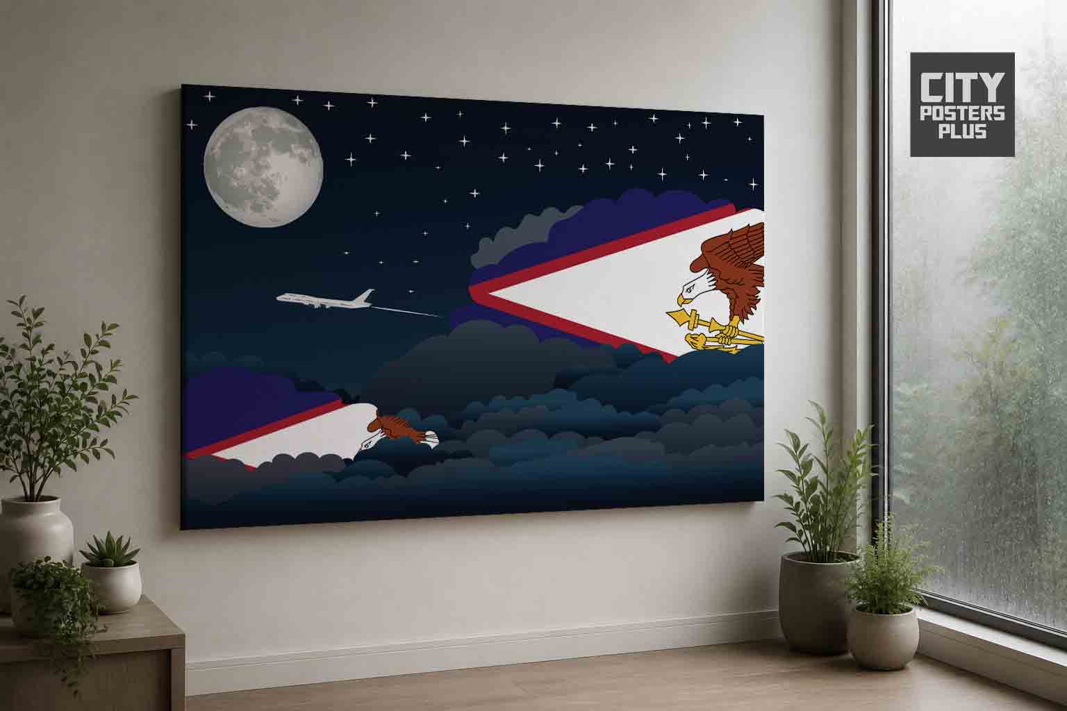 American Samoa Night Clouds Canvas Wrapped | Country & City Wall Art