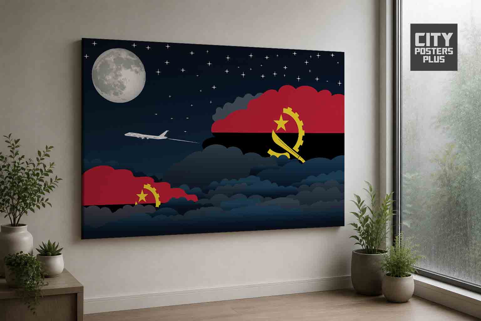 Angola Night Clouds Canvas Wrapped | Country & City Wall Art