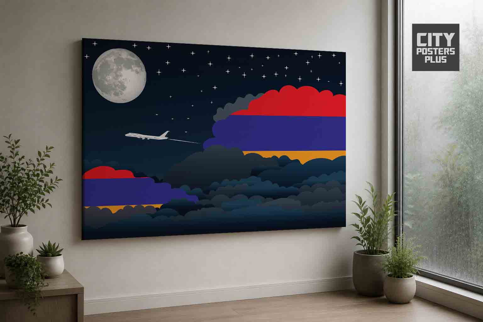 Armenia Night Clouds Canvas Wrapped | Country & City Wall Art
