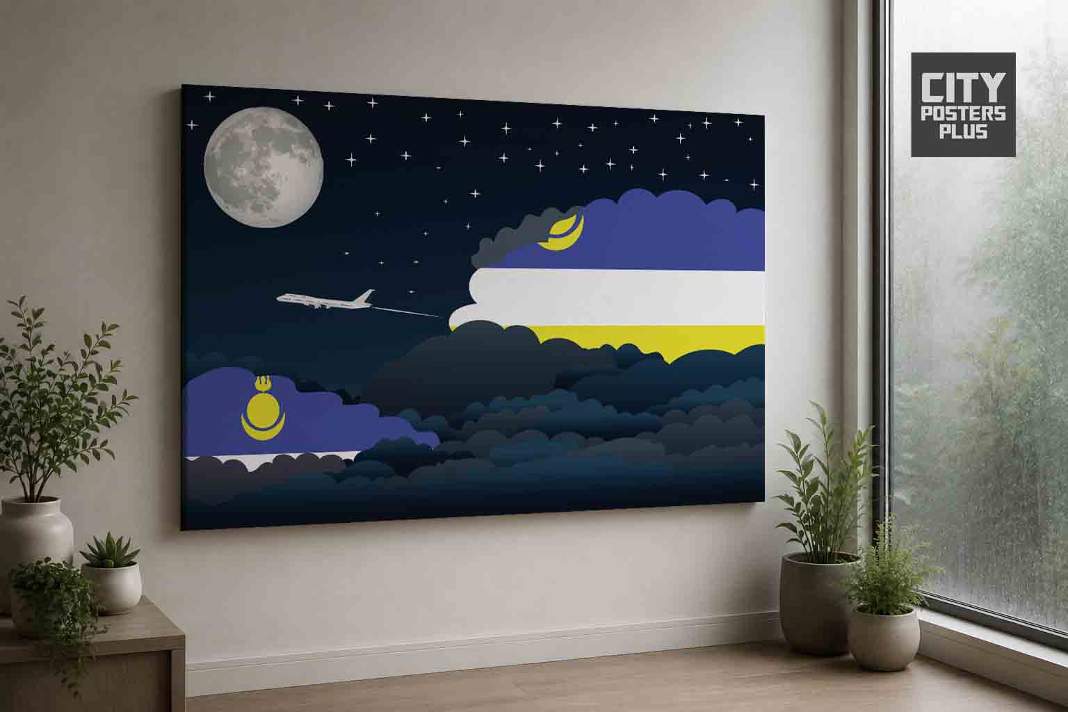 Buryatia Night Clouds Canvas Wrapped | Country & City Wall Art