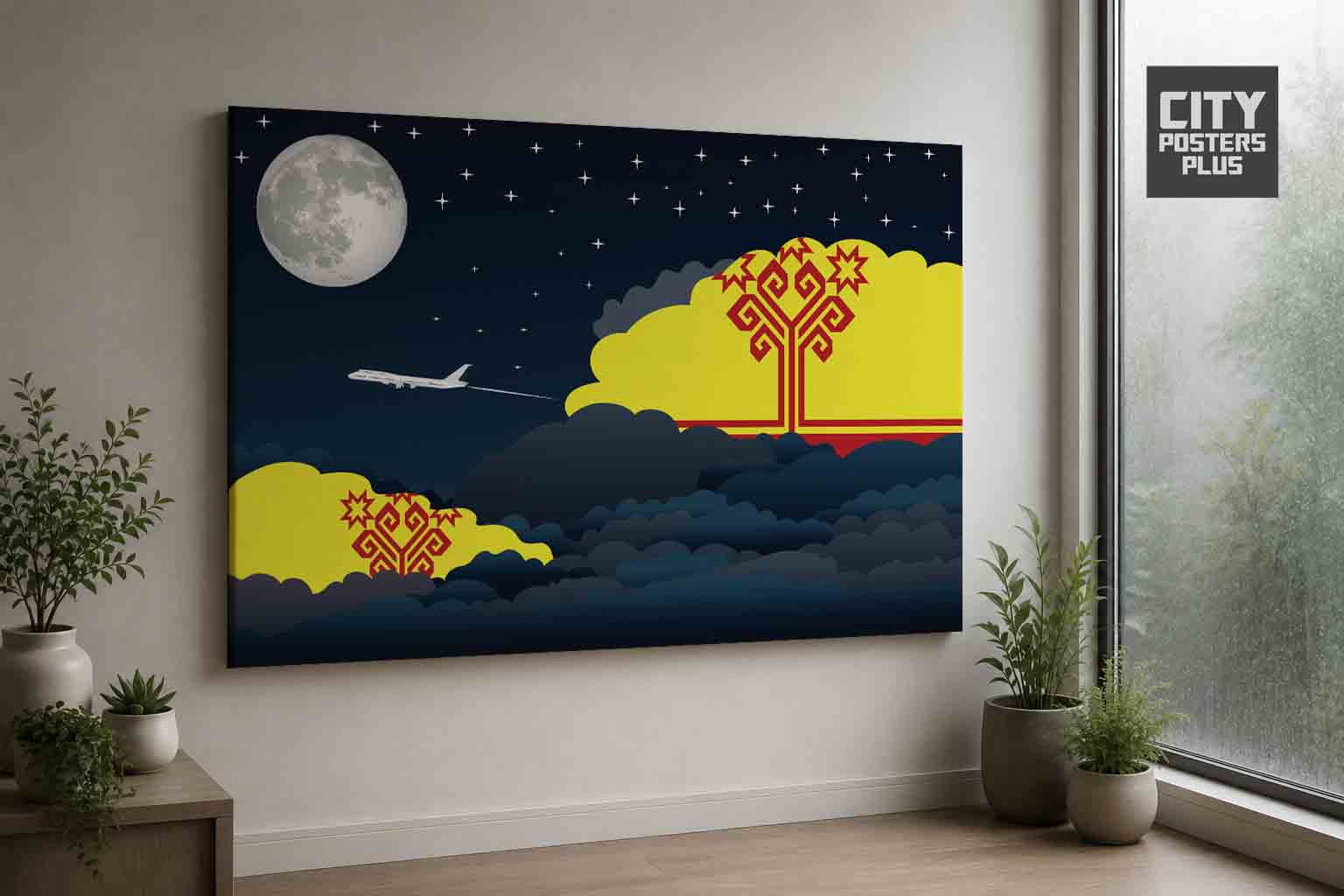 Chuvashia Night Clouds Canvas Wrapped | Country & City Wall Art