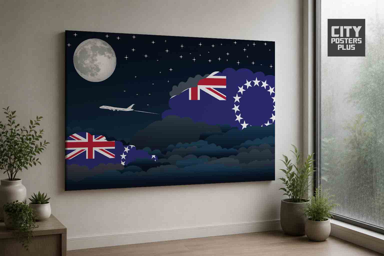 Cook Islands Night Clouds Canvas Wrapped | Country & City Wall Art