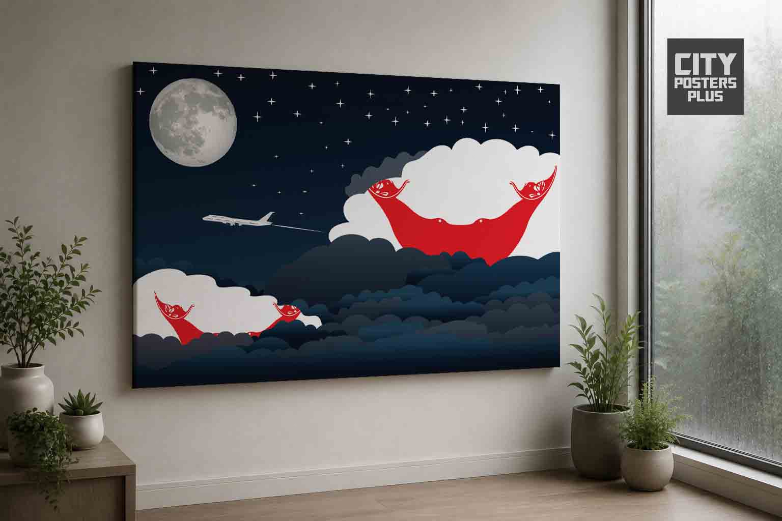 Easter Island - Rapa Nui Night Clouds Canvas Wrapped | Country & City Wall Art