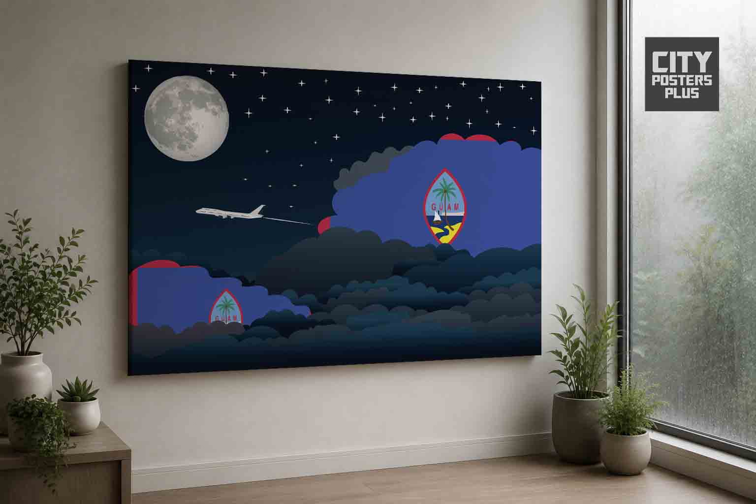 Guam Night Clouds Canvas Wrapped | Country & City Wall Art