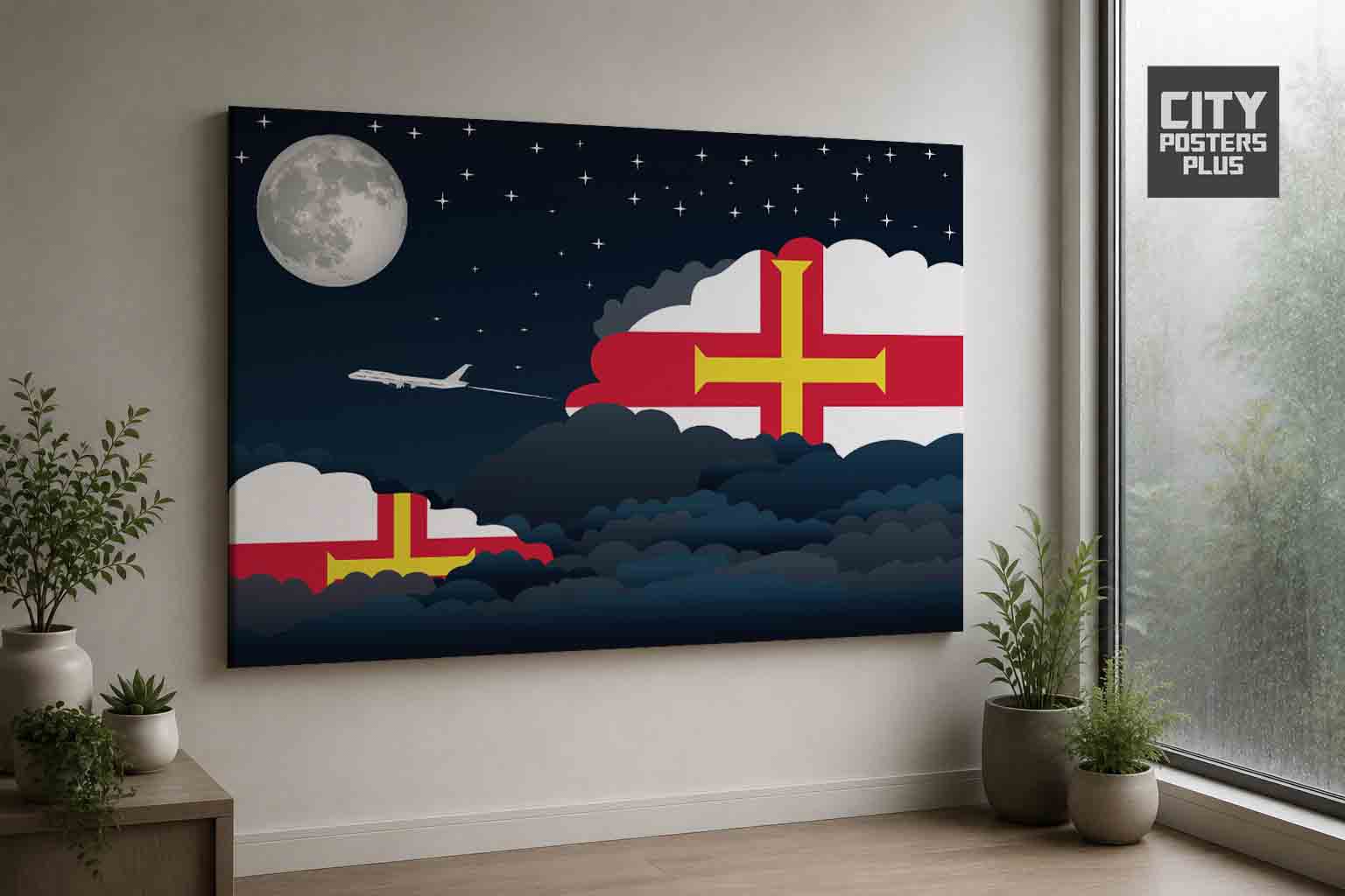 Guernsey Night Clouds Canvas Wrapped | Country & City Wall Art