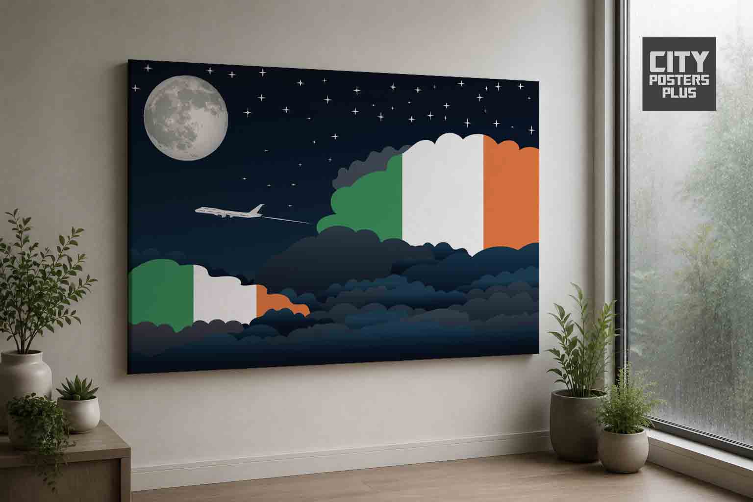 Ireland Night Clouds Canvas Wrapped | Country & City Wall Art