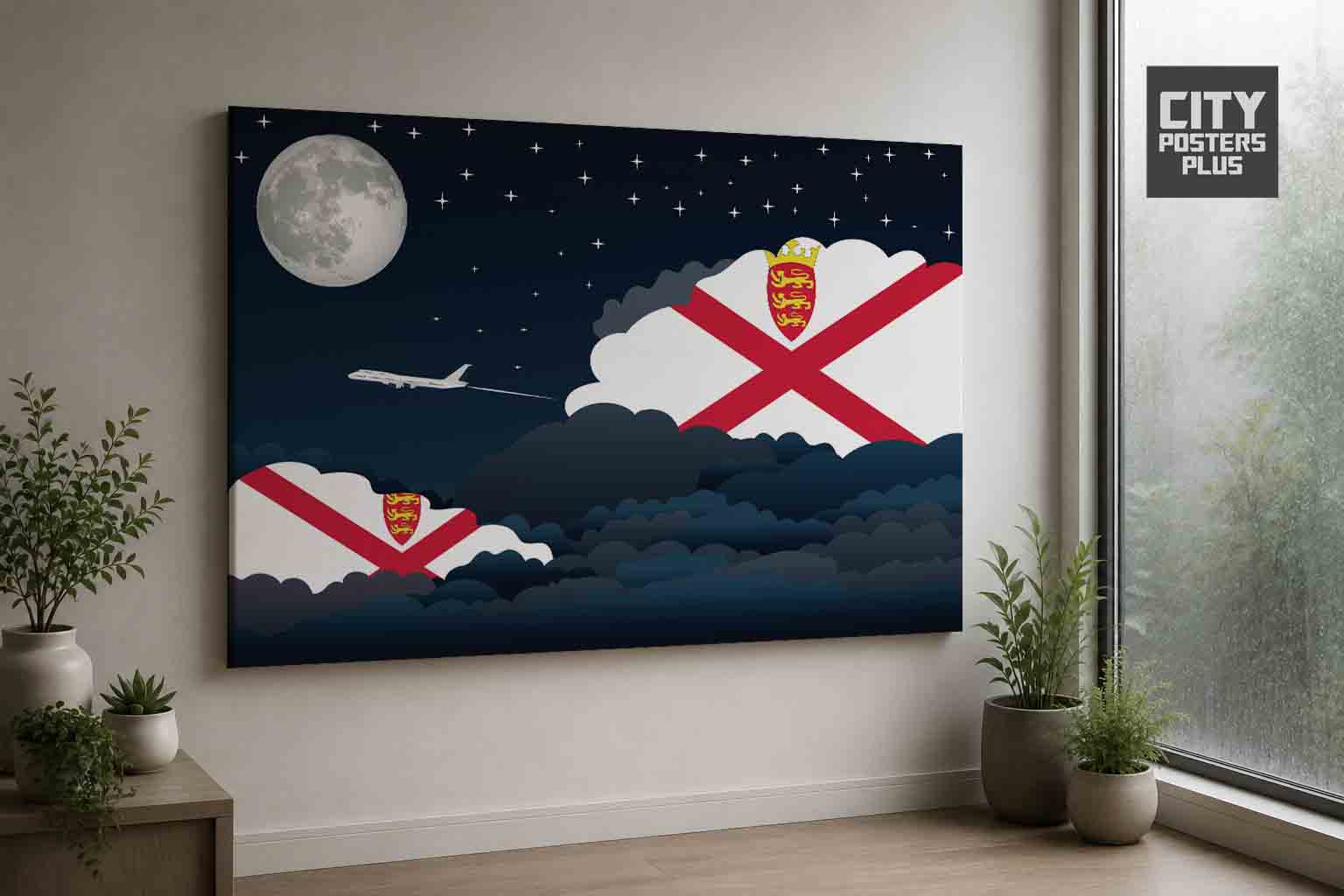 Jersey Night Clouds Canvas Wrapped | Country & City Wall Art
