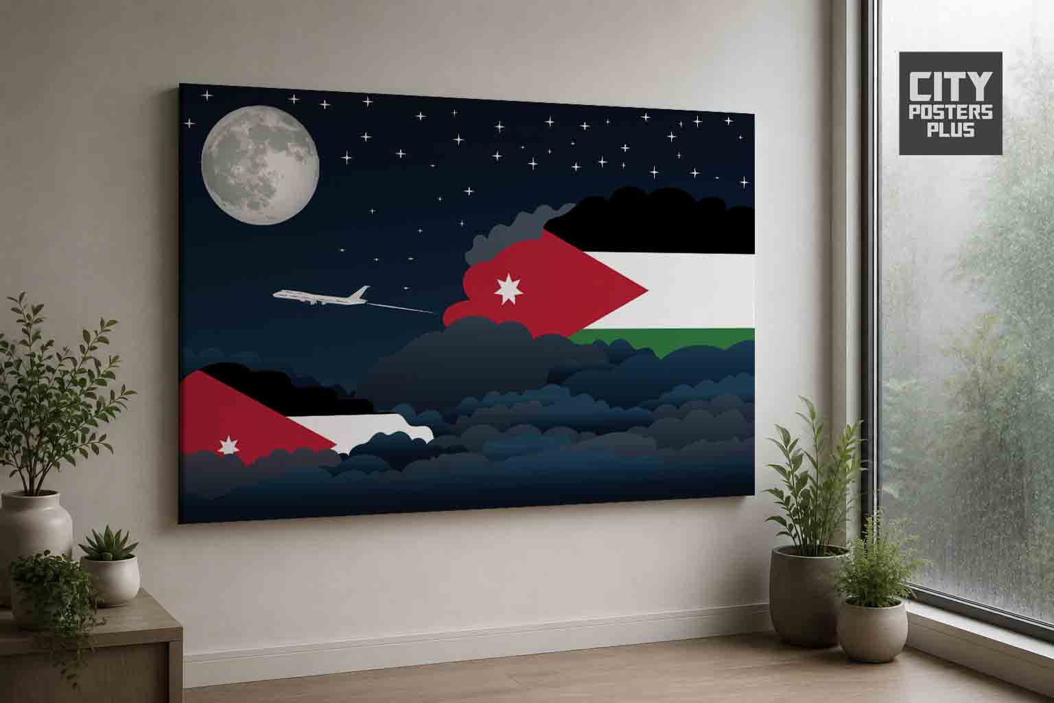 Jordan Night Clouds Canvas Wrapped | Country & City Wall Art