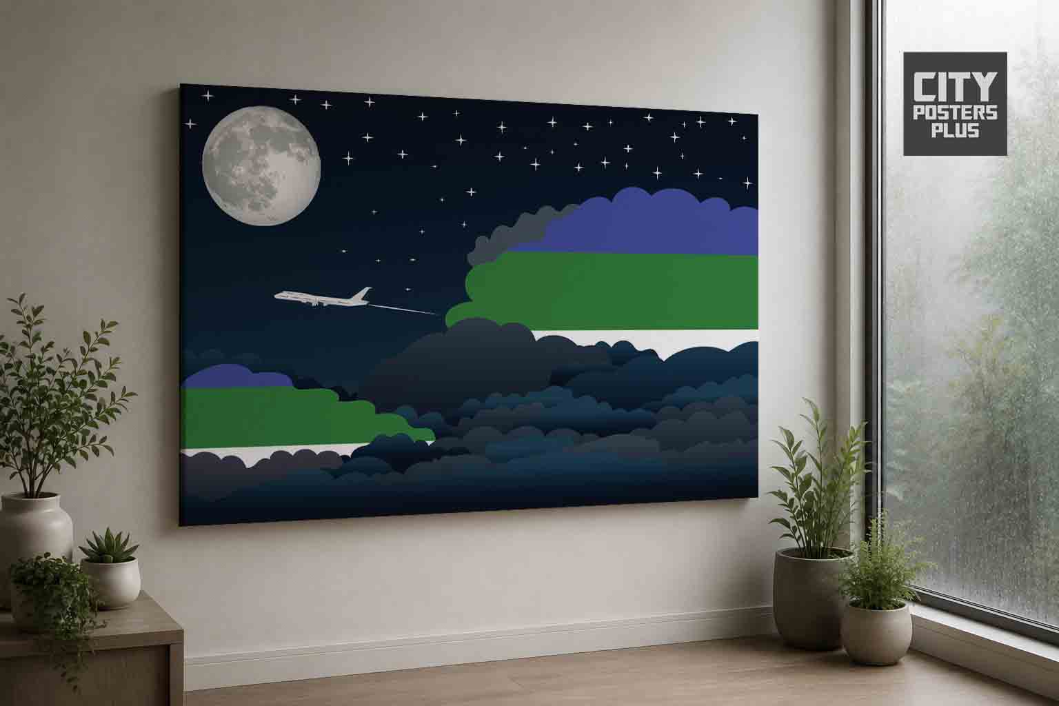 Komi Night Clouds Canvas Wrapped | Country & City Wall Art