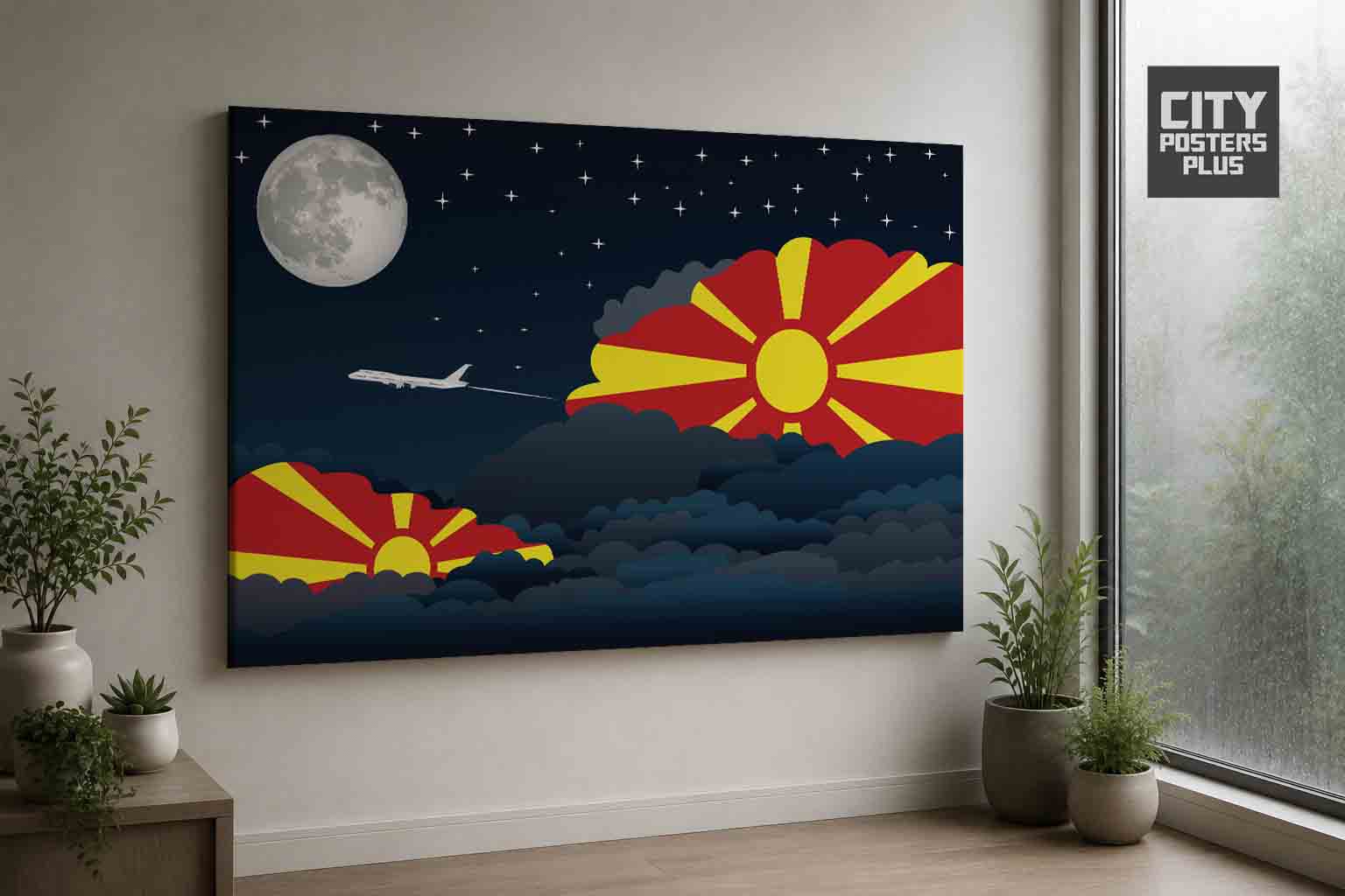 Macedonia Night Clouds Canvas Wrapped | Country & City Wall Art